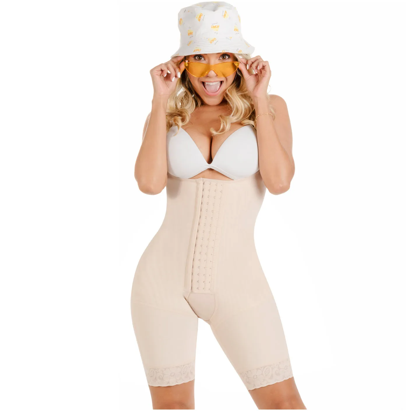 Fajas Sonryse TR47BF | Womens Butt Lifting Colombian Shapewear with Front Hooks | Everyday Use and Post Surgery