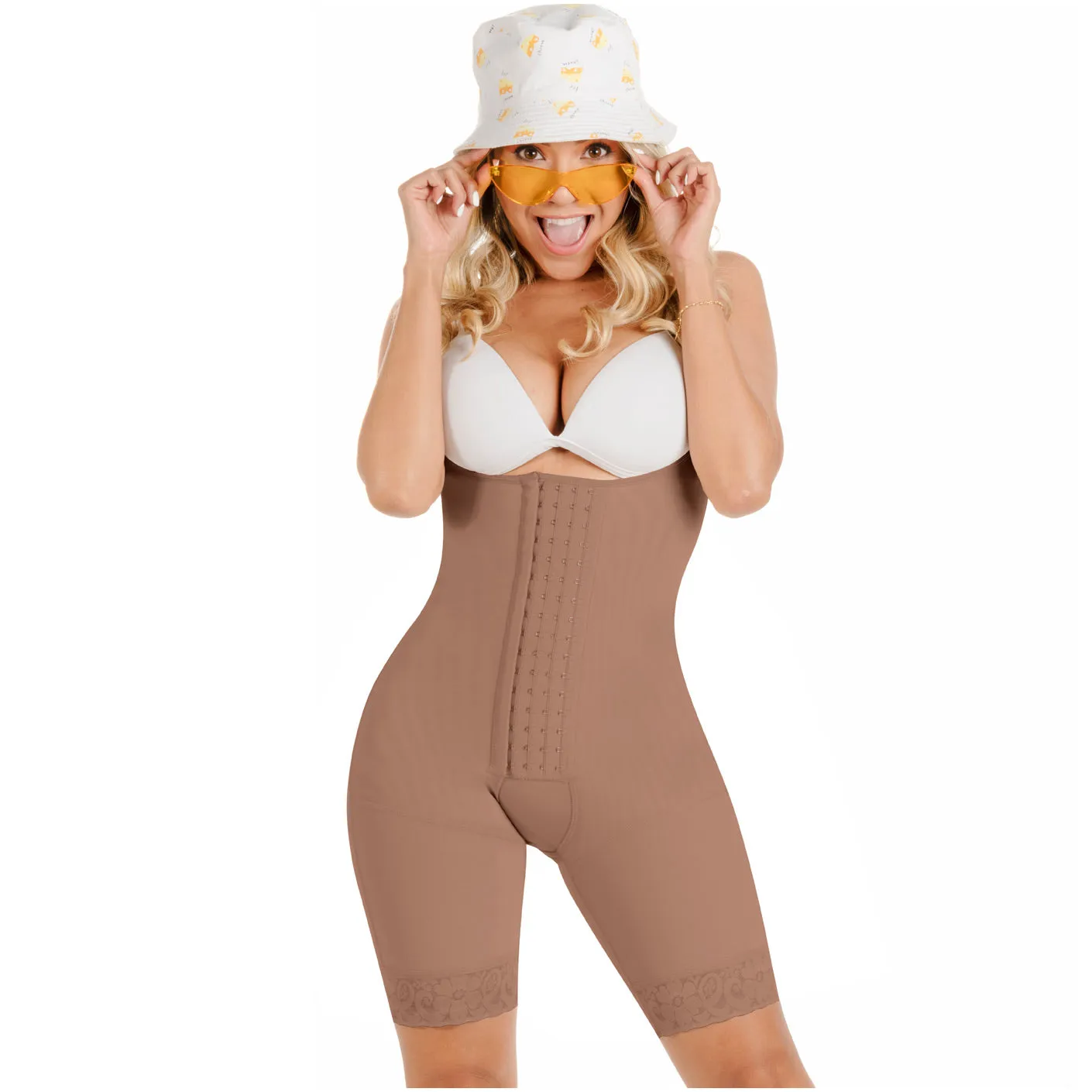 Fajas Sonryse TR47BF | Womens Butt Lifting Colombian Shapewear with Front Hooks | Everyday Use and Post Surgery