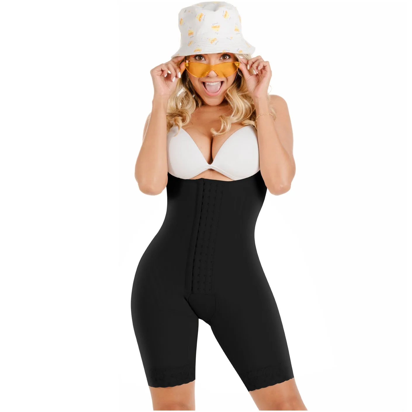 Fajas Sonryse TR47BF | Womens Butt Lifting Colombian Shapewear with Front Hooks | Everyday Use and Post Surgery