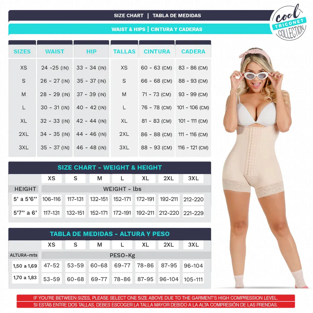 FAJAS SONRYSE TR66BF | Butt Lifting Tummy Control Colombian Shapewear for Women | Open Bust Postpartum Girdle