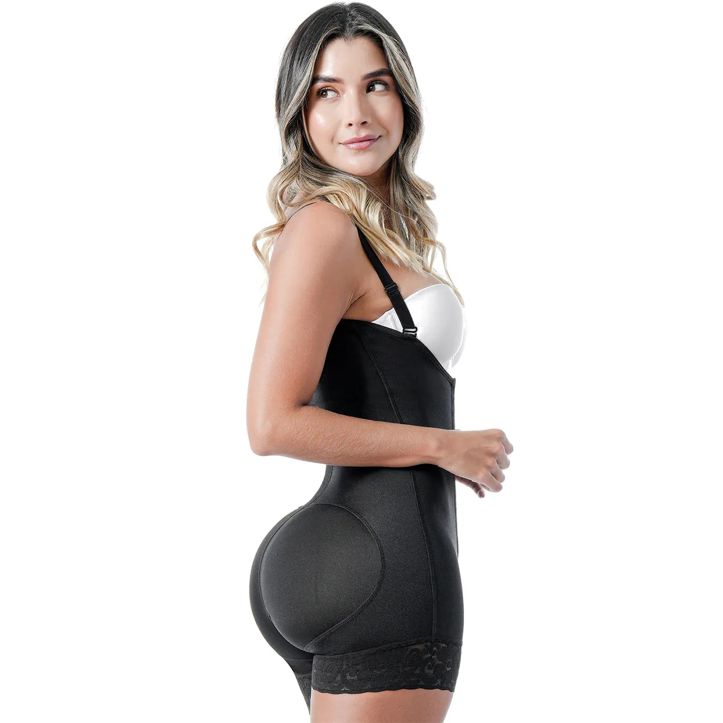 FAJAS SONRYSE TR66BF | Butt Lifting Tummy Control Colombian Shapewear for Women | Open Bust Postpartum Girdle