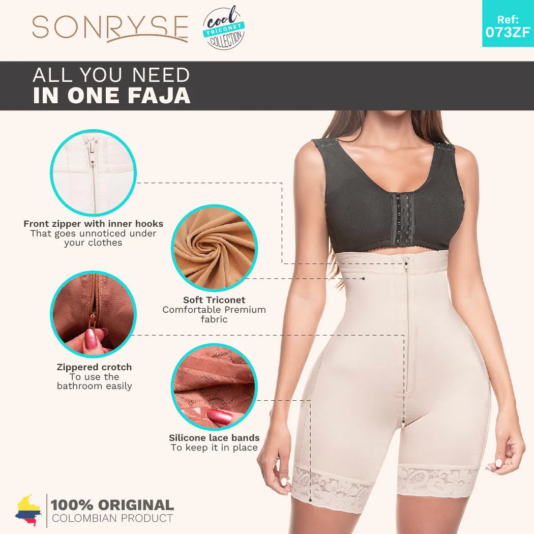 Fajas SONRYSE TR73ZF | High Rise Butt Lifting Shapewear Shorts for Women | Daily Use | Triconet