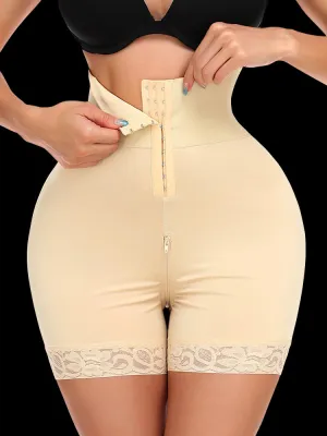 High Waist Tummy Control Zipper Open Crotch Butt Lift Shapewear
