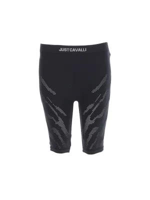 Just Cavalli Logo Jacquard High Waist Shorts