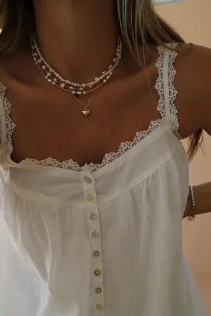 LACE TRIM MINI DRESS