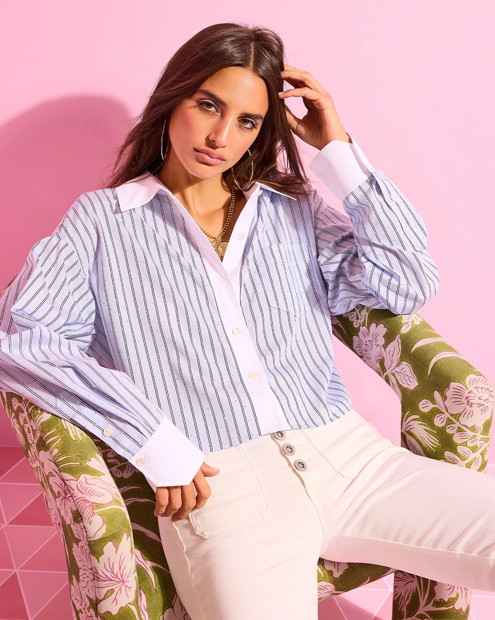 Lennox Embellished Long Sleeve Shirt