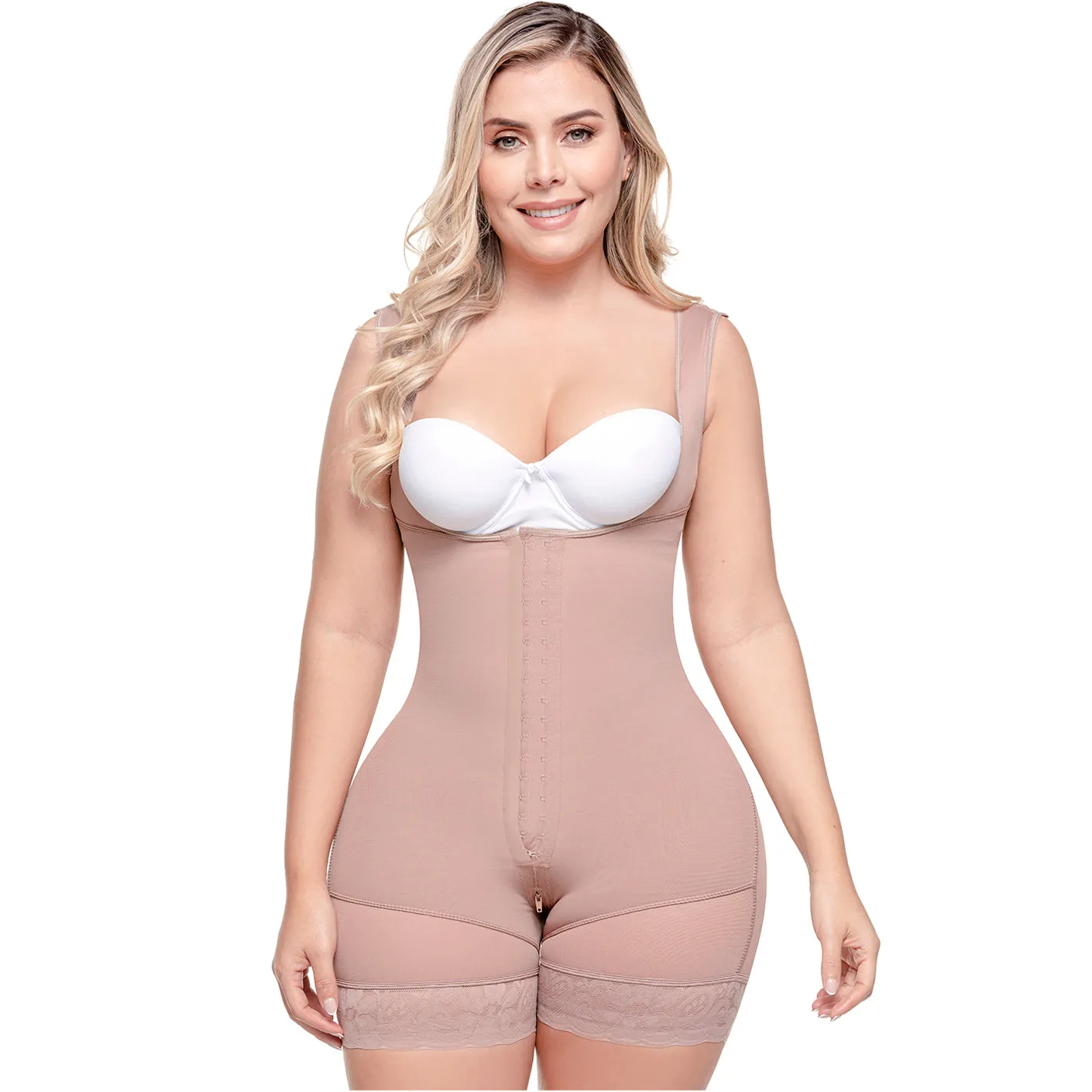 Liposuction Post-Surgery Faja with Zippered crotch, Open bust, Medium compression Sonryse 211BF