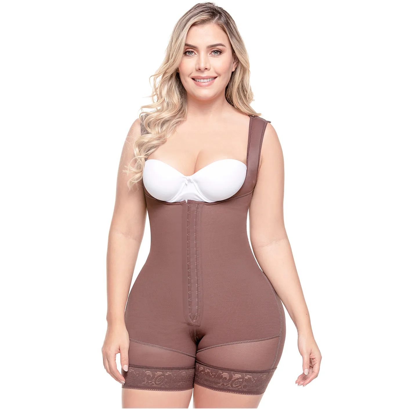 Liposuction Post-Surgery Faja with Zippered crotch, Open bust, Medium compression Sonryse 211BF