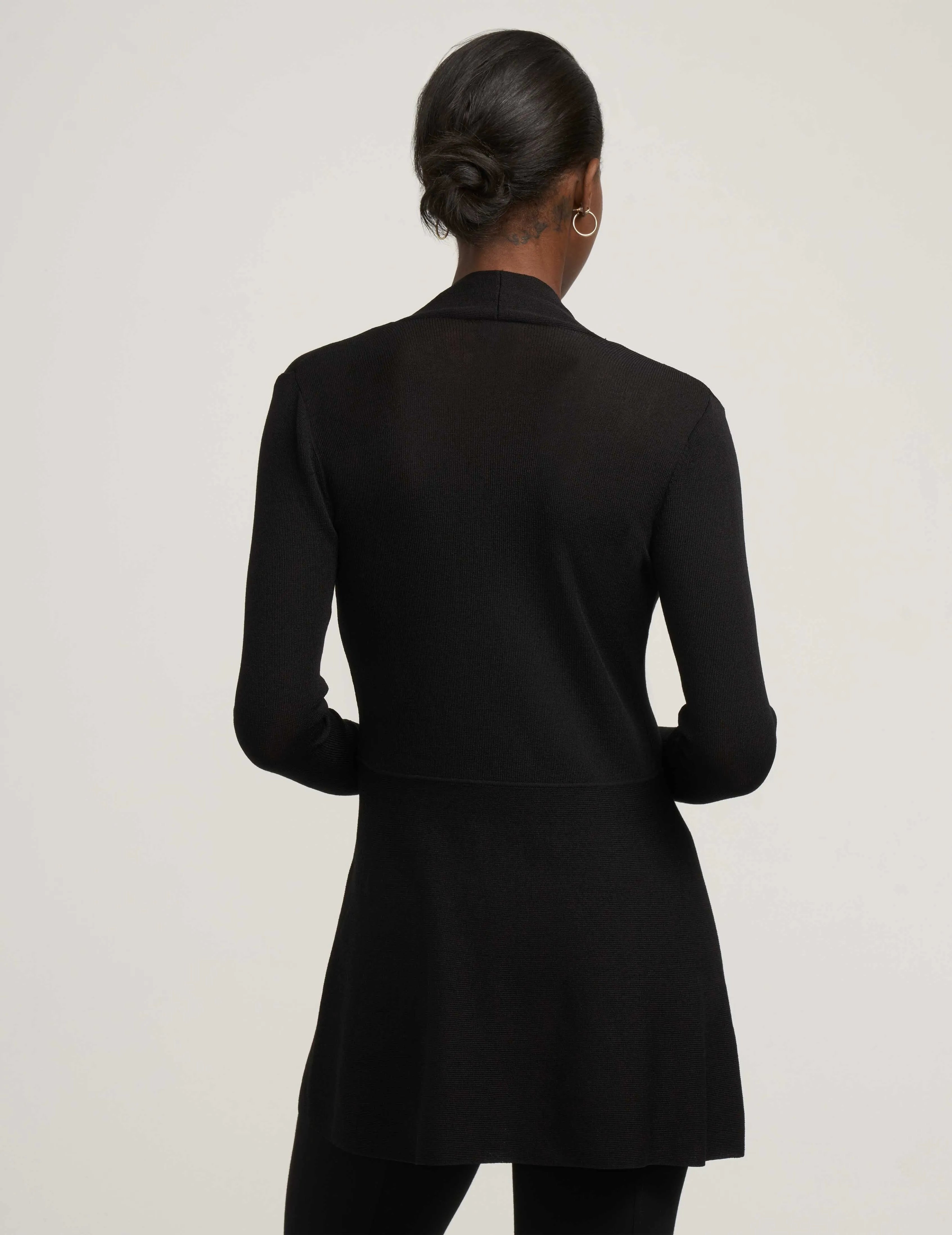 Long Cardigan With Waist Seam- Sale