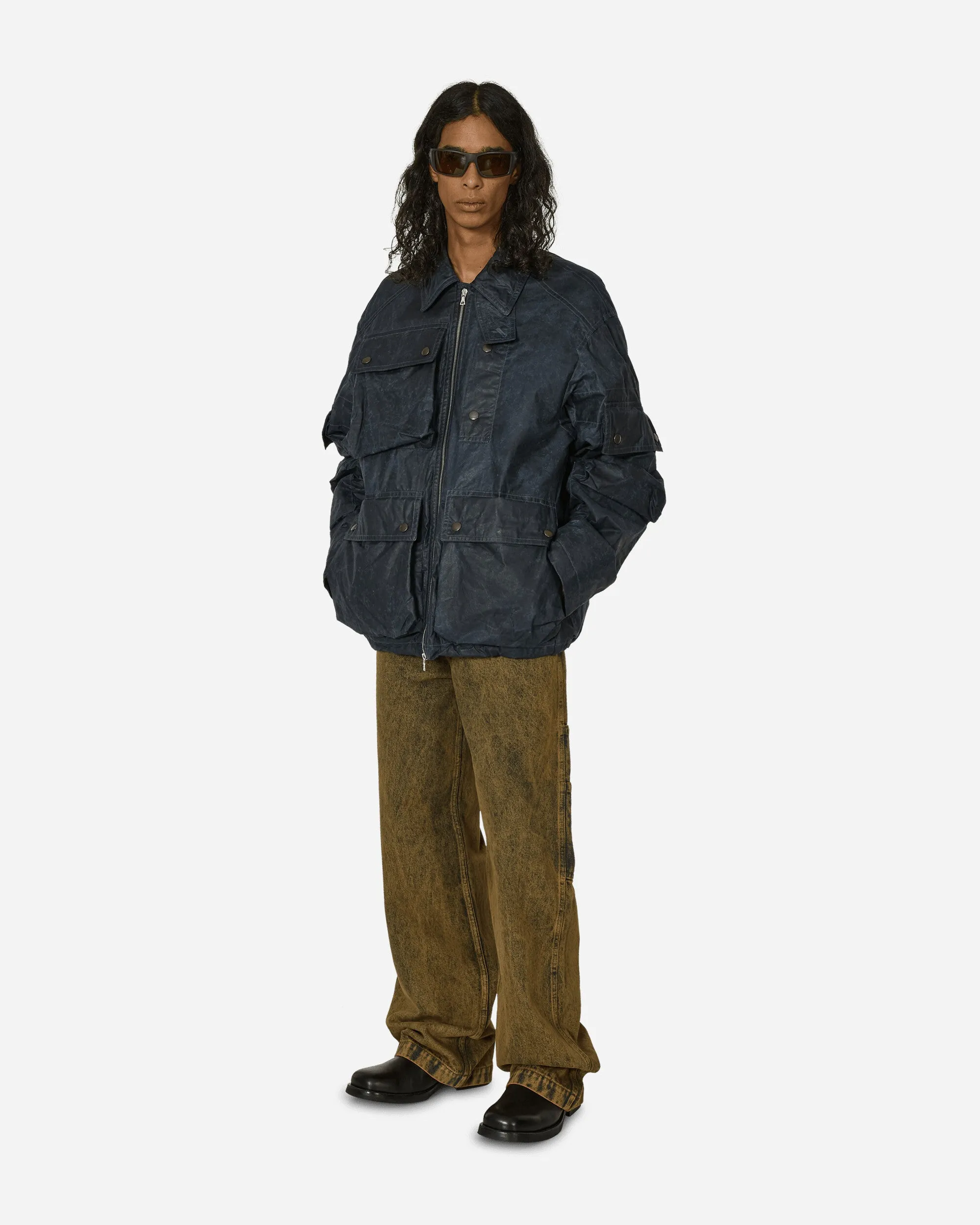 Loose Fit Denim Pants Beige