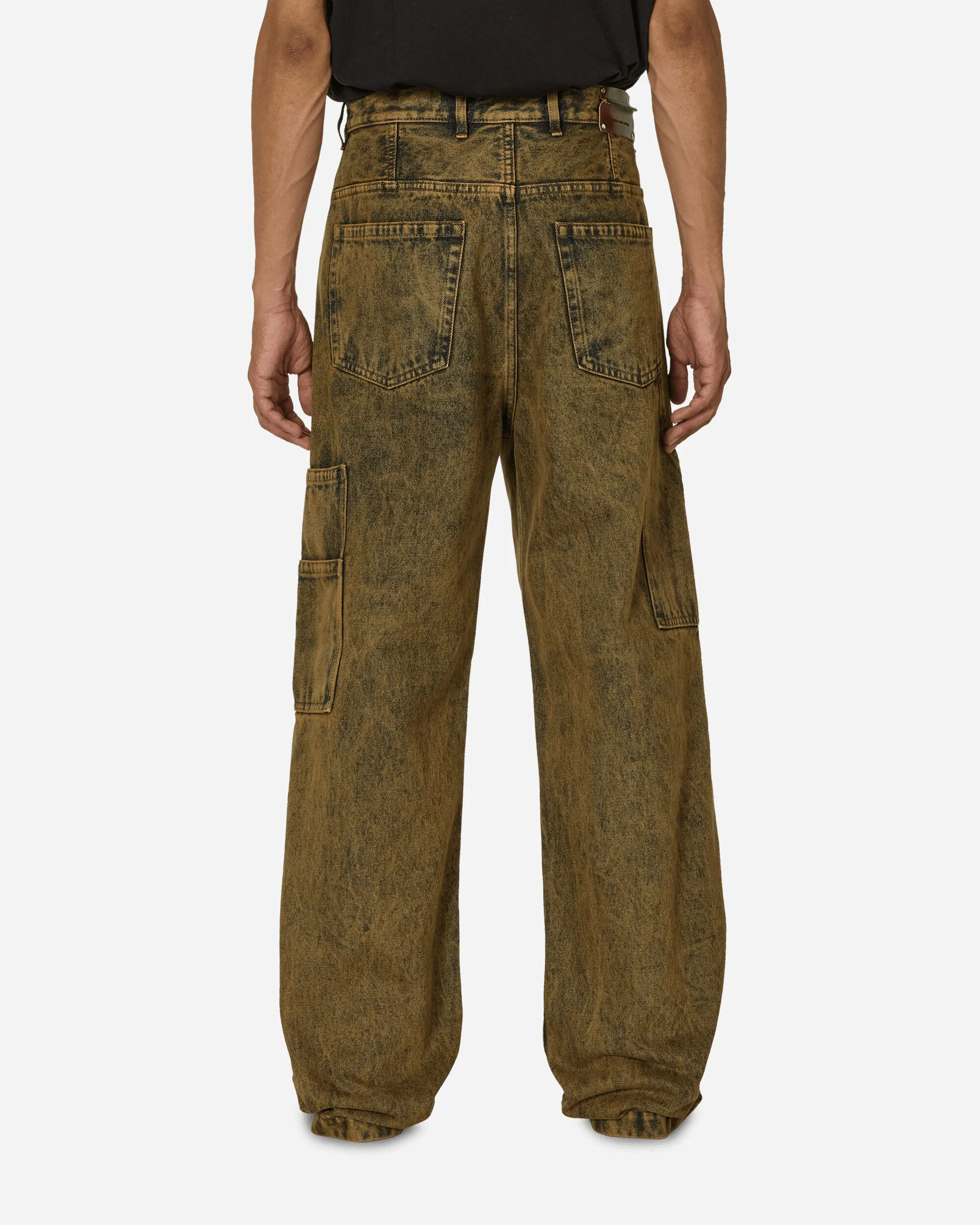 Loose Fit Denim Pants Beige