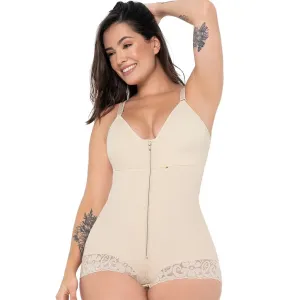 MARIAE FPF2610 Faja Colombiana Pospartum & Daily Use Hiphugger Shapewear Bodysuit with Built-Bra