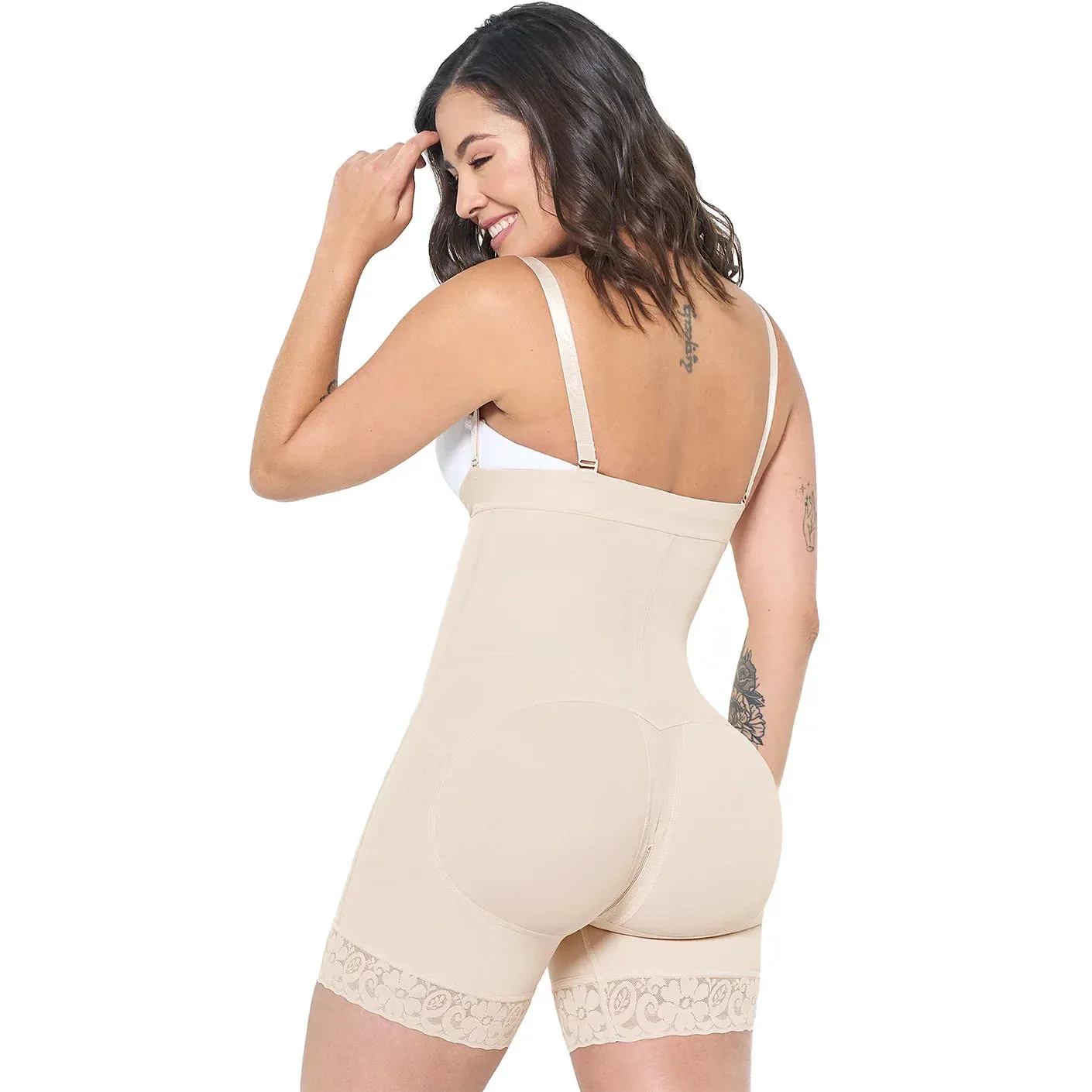 MARIAE FPL9530 Faja Colombiana Postpartum & Daily Use Shapewear Bodysuit Short Length & Open Bust