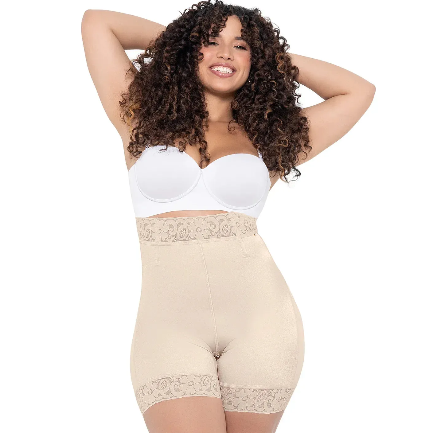 MARIAE TBN0530 Fajas Colombianas High Waisted Shapewear Shorts for Women Butt Lift Medium Compression