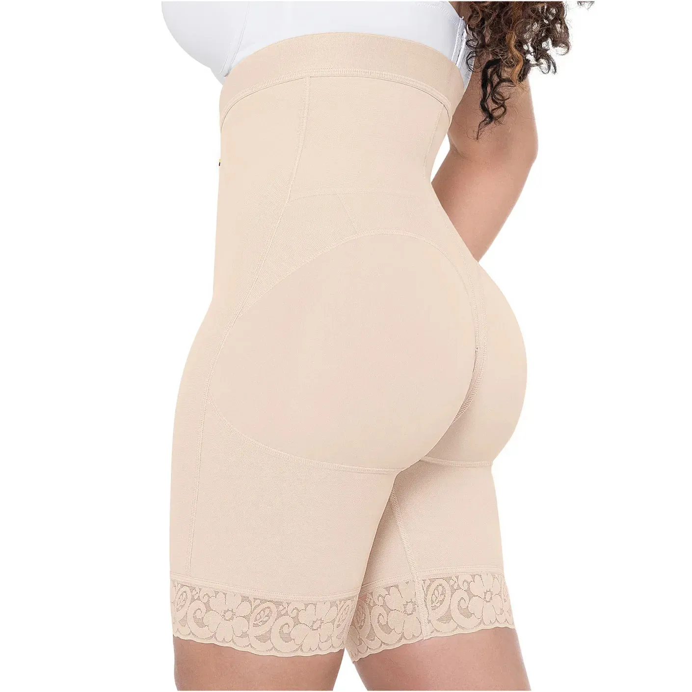 MARIAE TPD0530 Fajas Colombianas High Waisted Shaper Shorts for Women Butt Lift High Compression Front Hooks