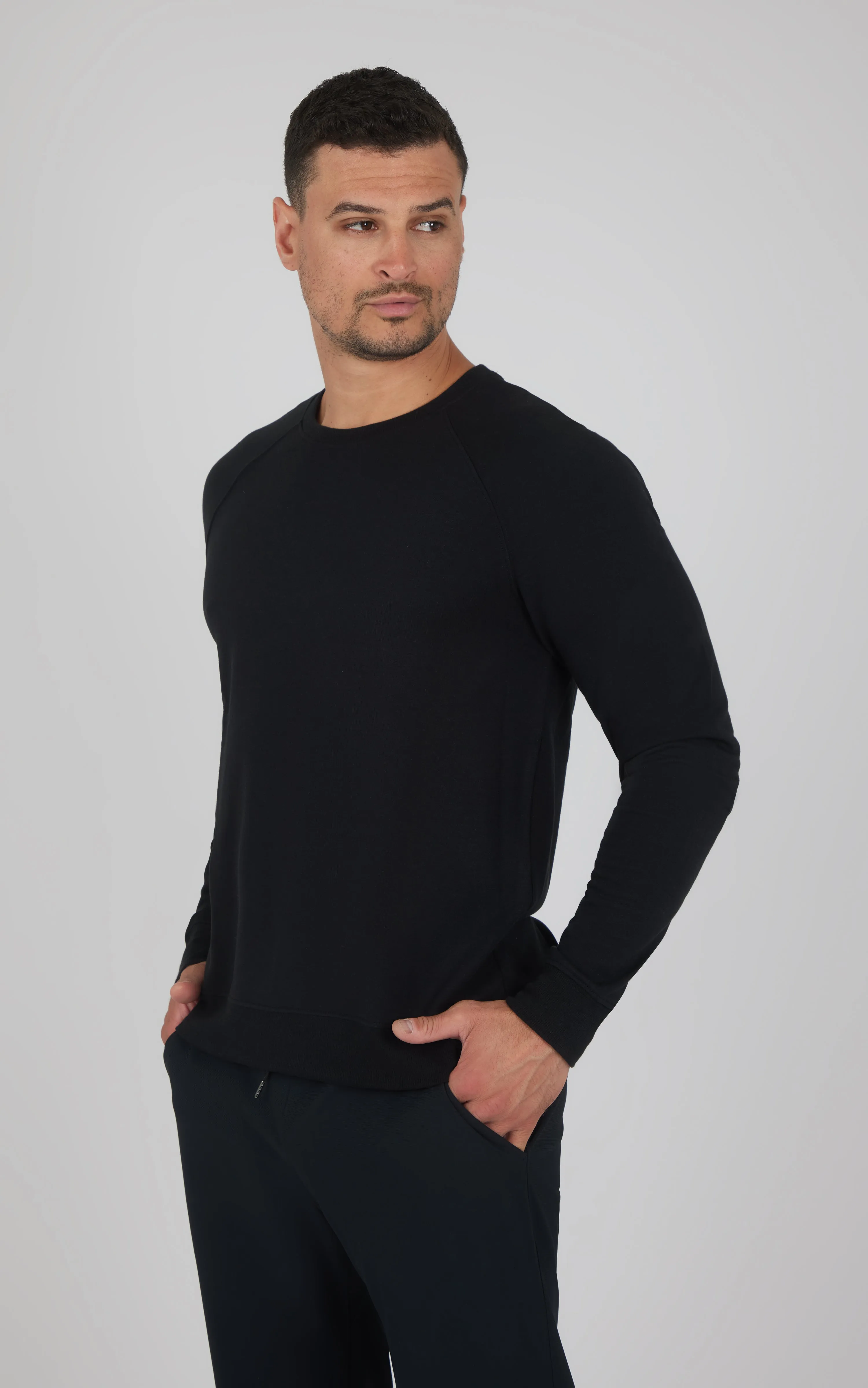 Men's Terry Brushed Long Sleeve Top