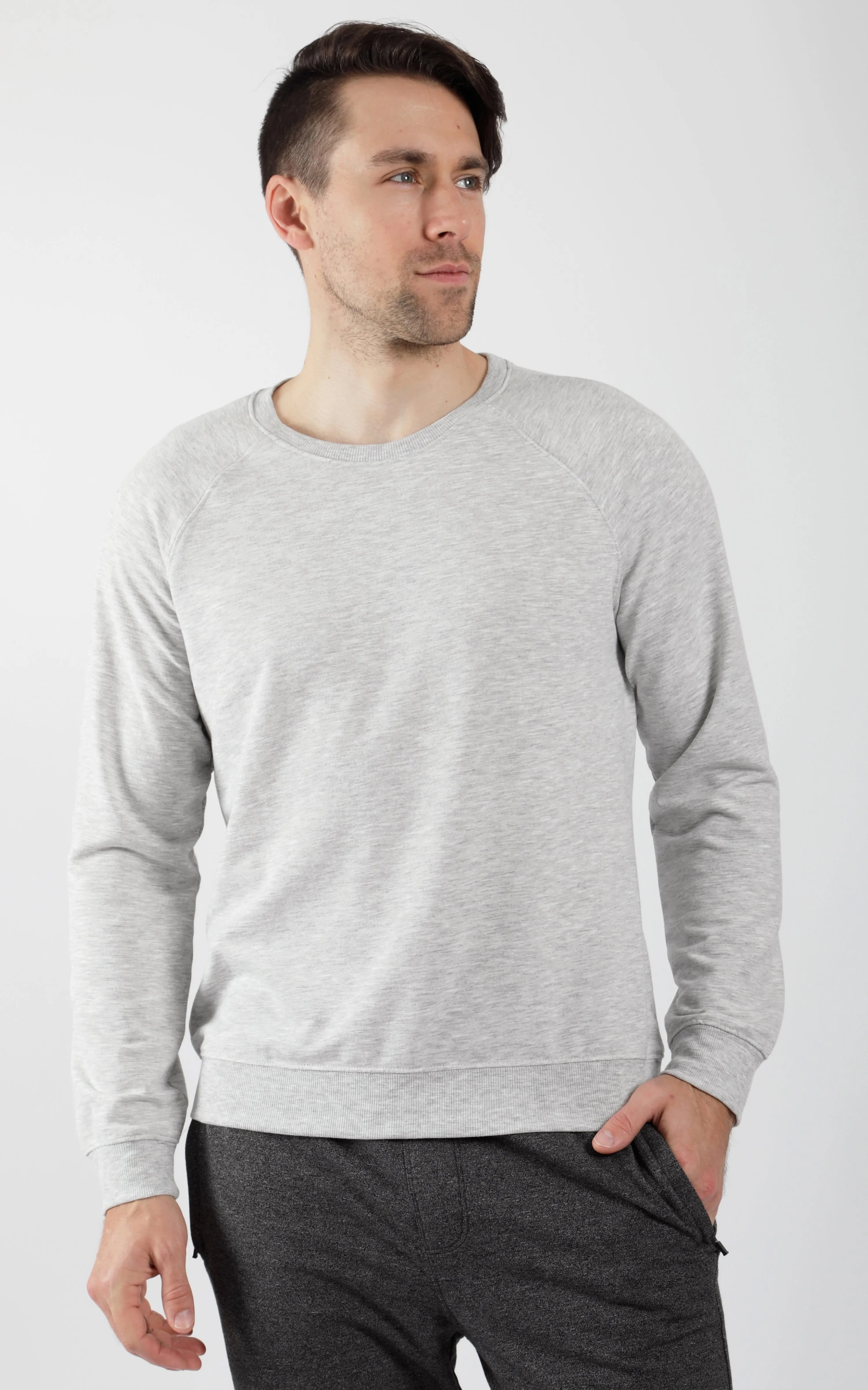 Men's Terry Brushed Long Sleeve Top