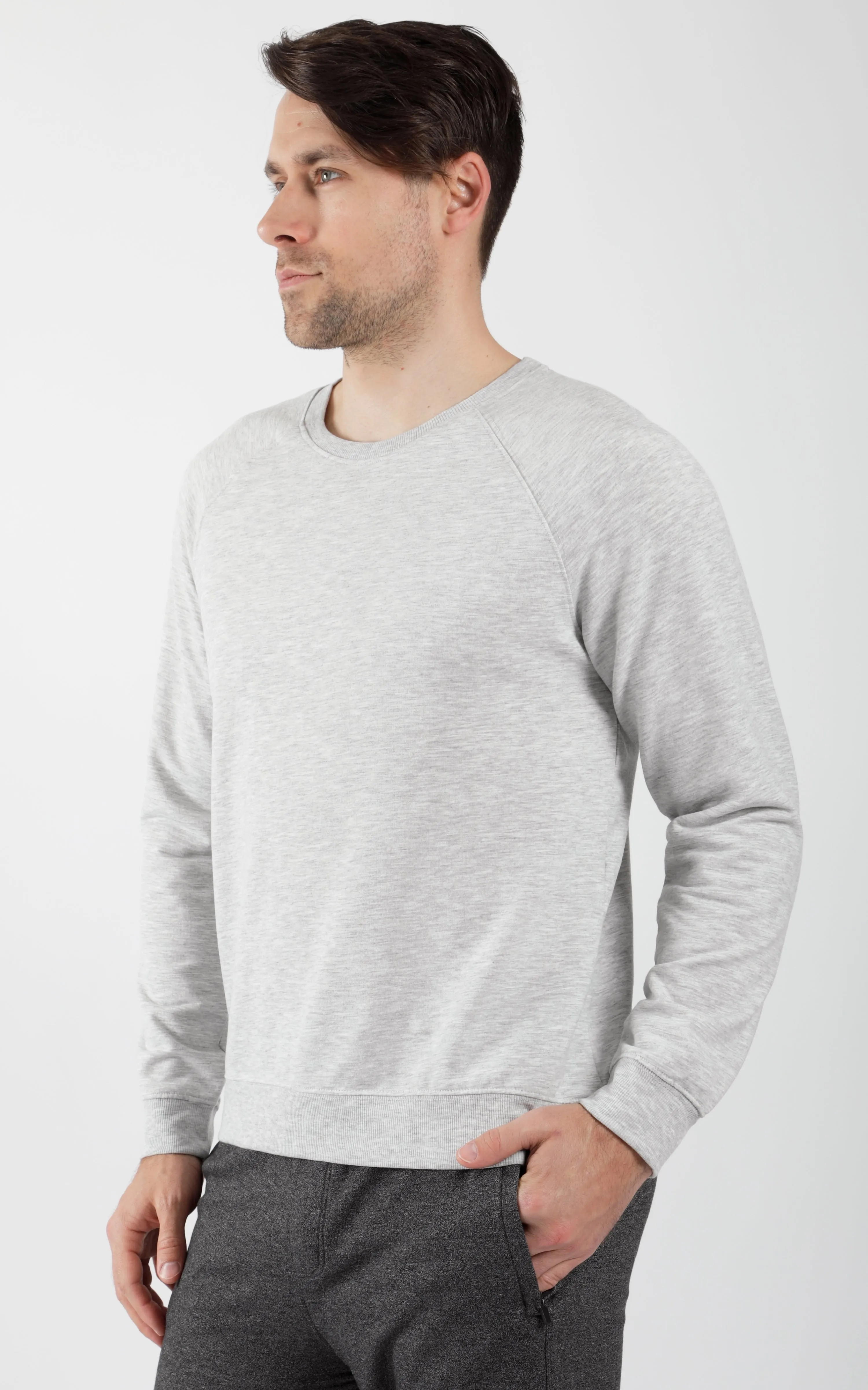 Men's Terry Brushed Long Sleeve Top