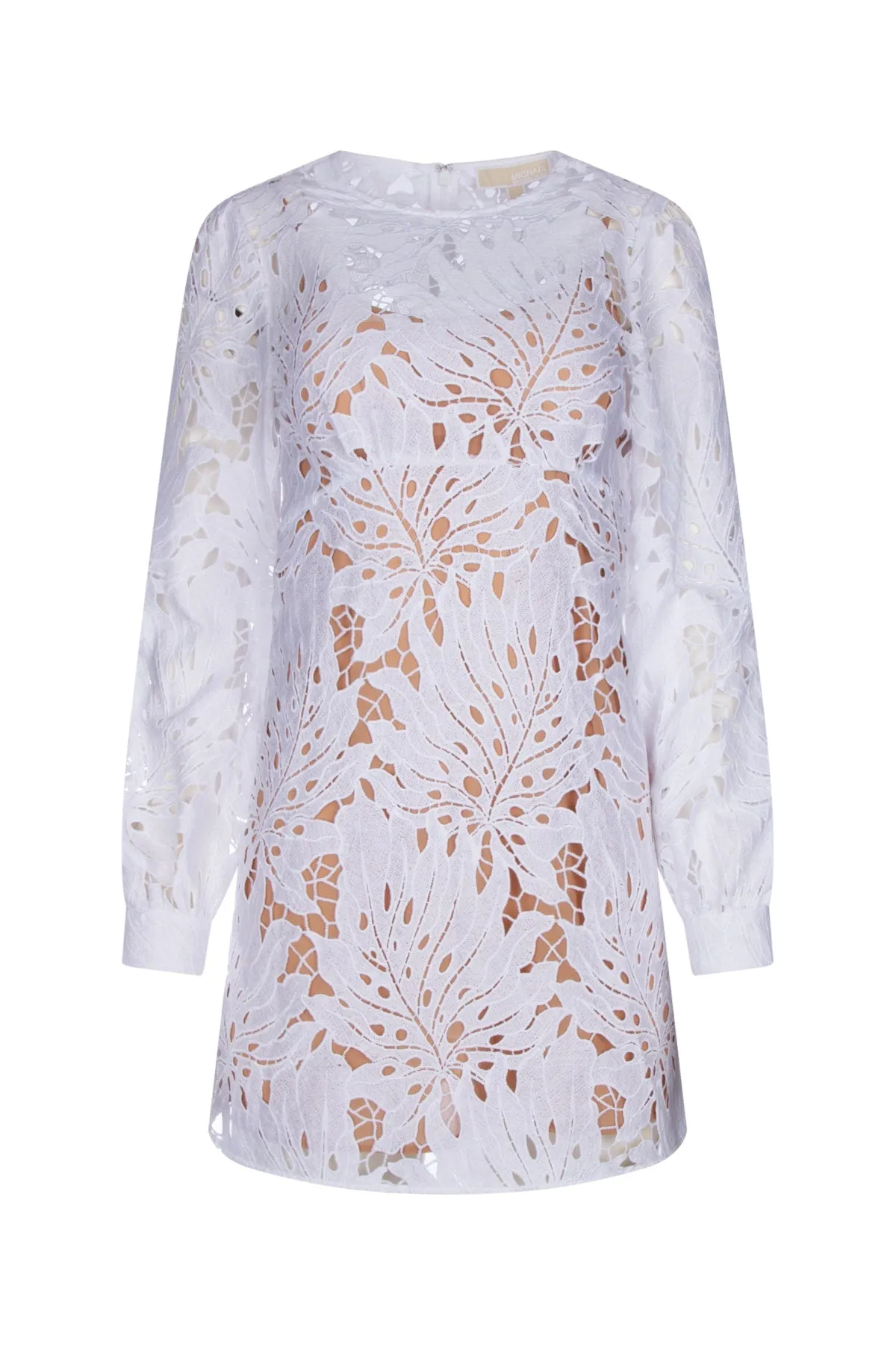 Michael Michael Kors Lace-Detailed Long-Sleeved Mini Dress