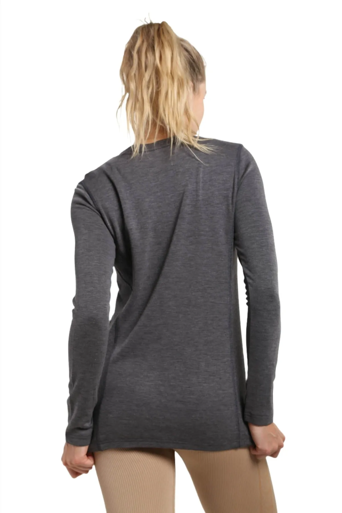 Mono B Split Collar Long Sleeve Tee KT-A1040