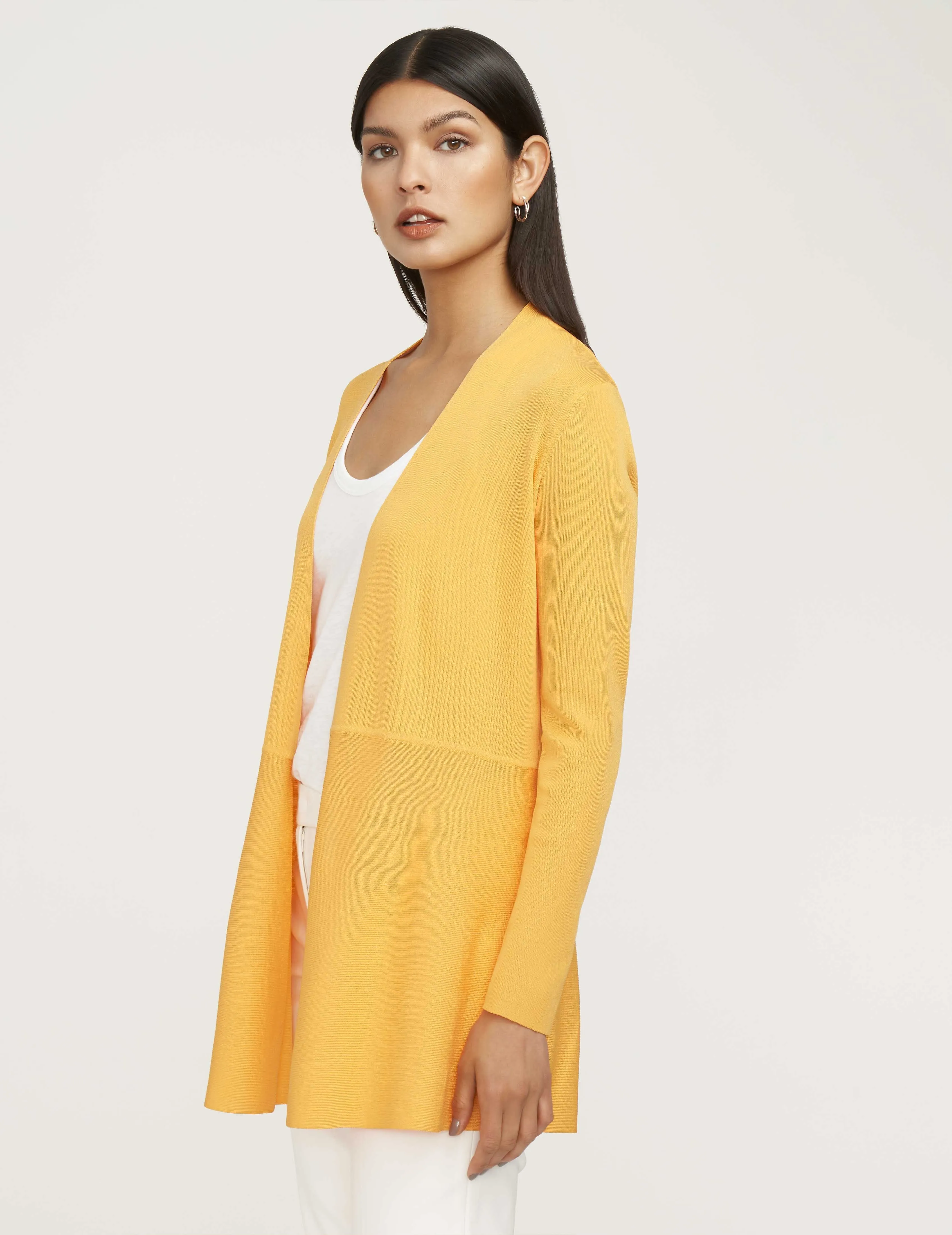 Monterey Long Waist Seamed Cardigan- Sale