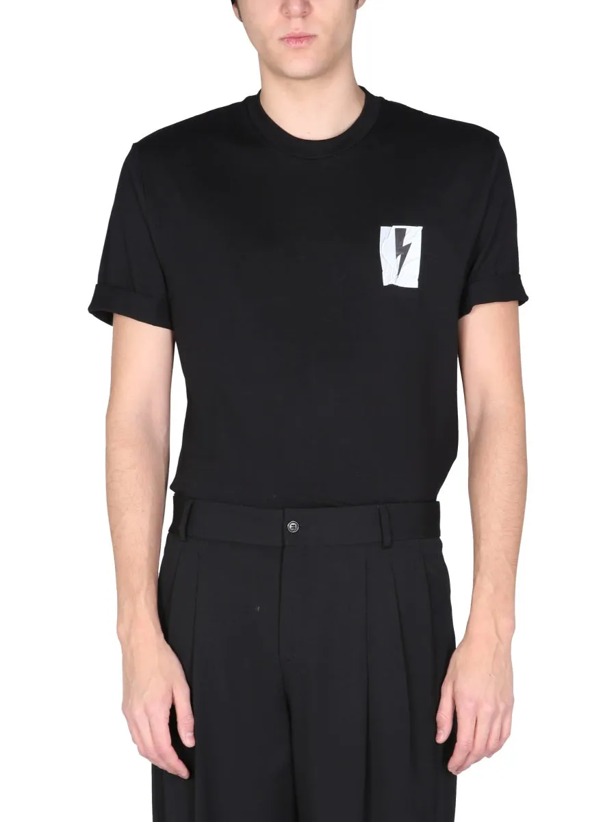 Neil Barrett Flag Bolt Crewneck T-Shirt