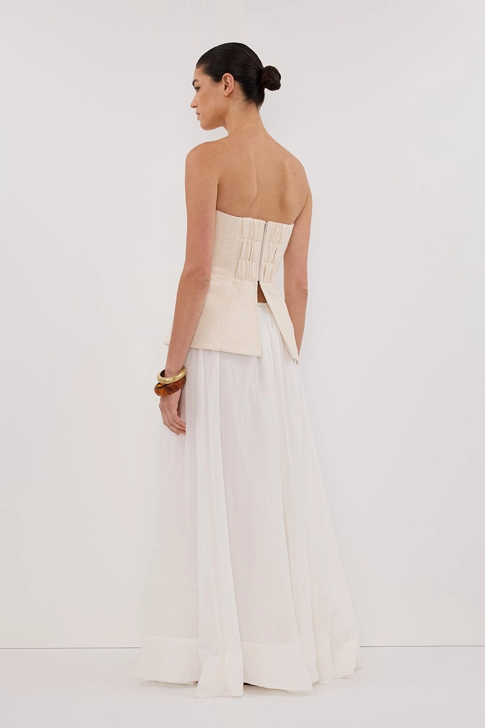 NIA NATURAL STRAPLESS TOP