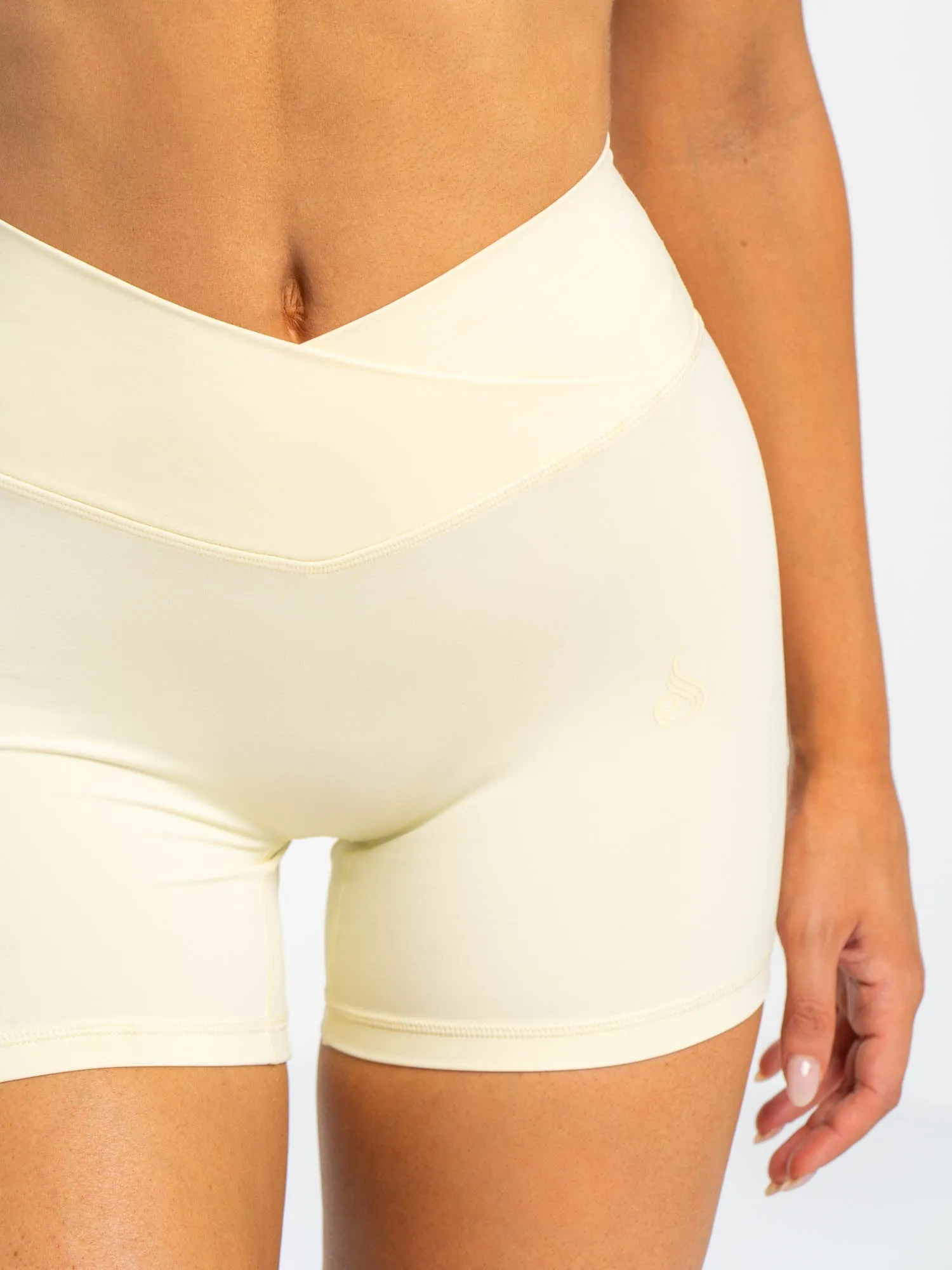 NKD Cross Waist Band Shorts - Lemon Drop