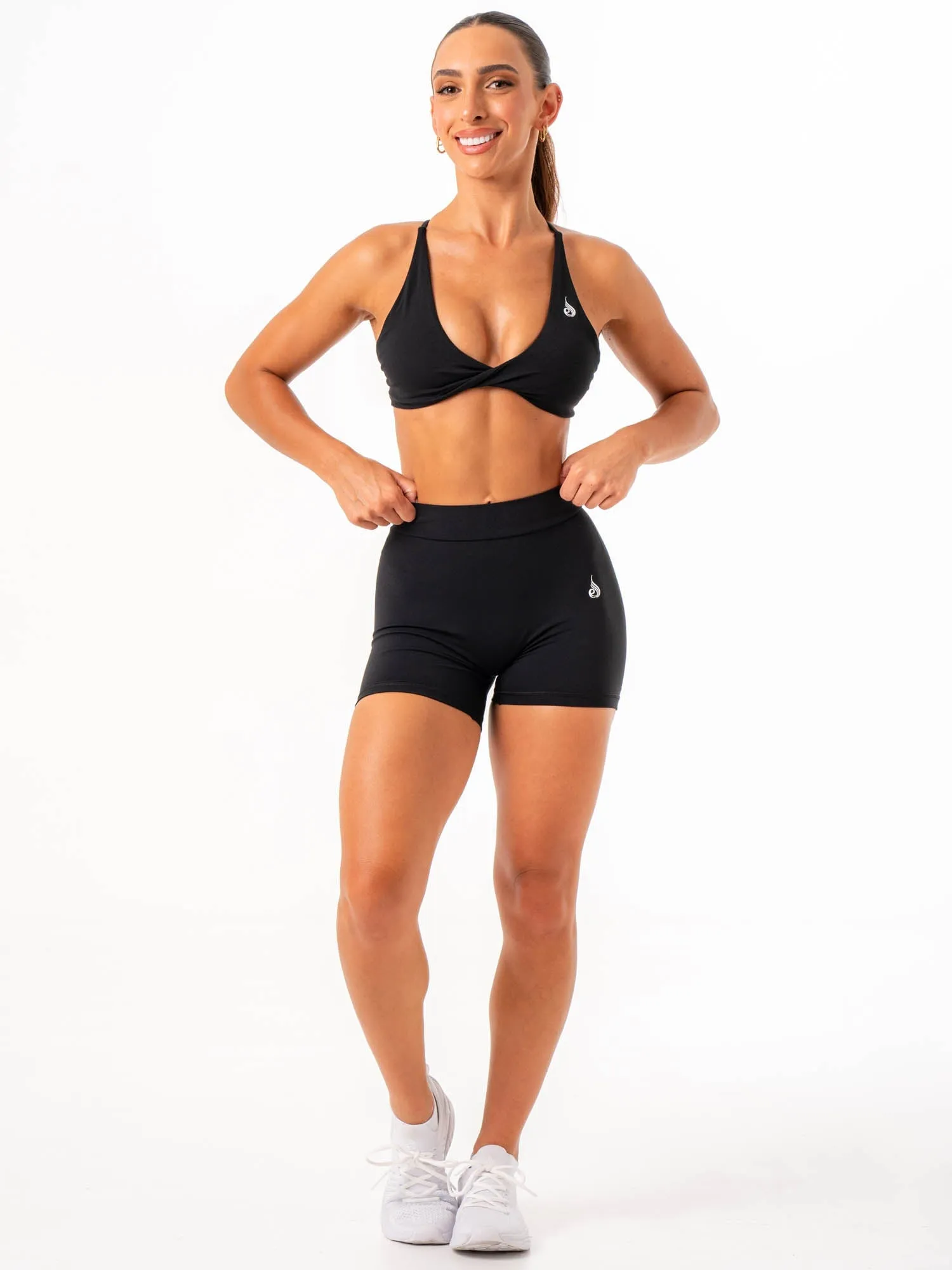 NKD V Scrunch Shorts - Black