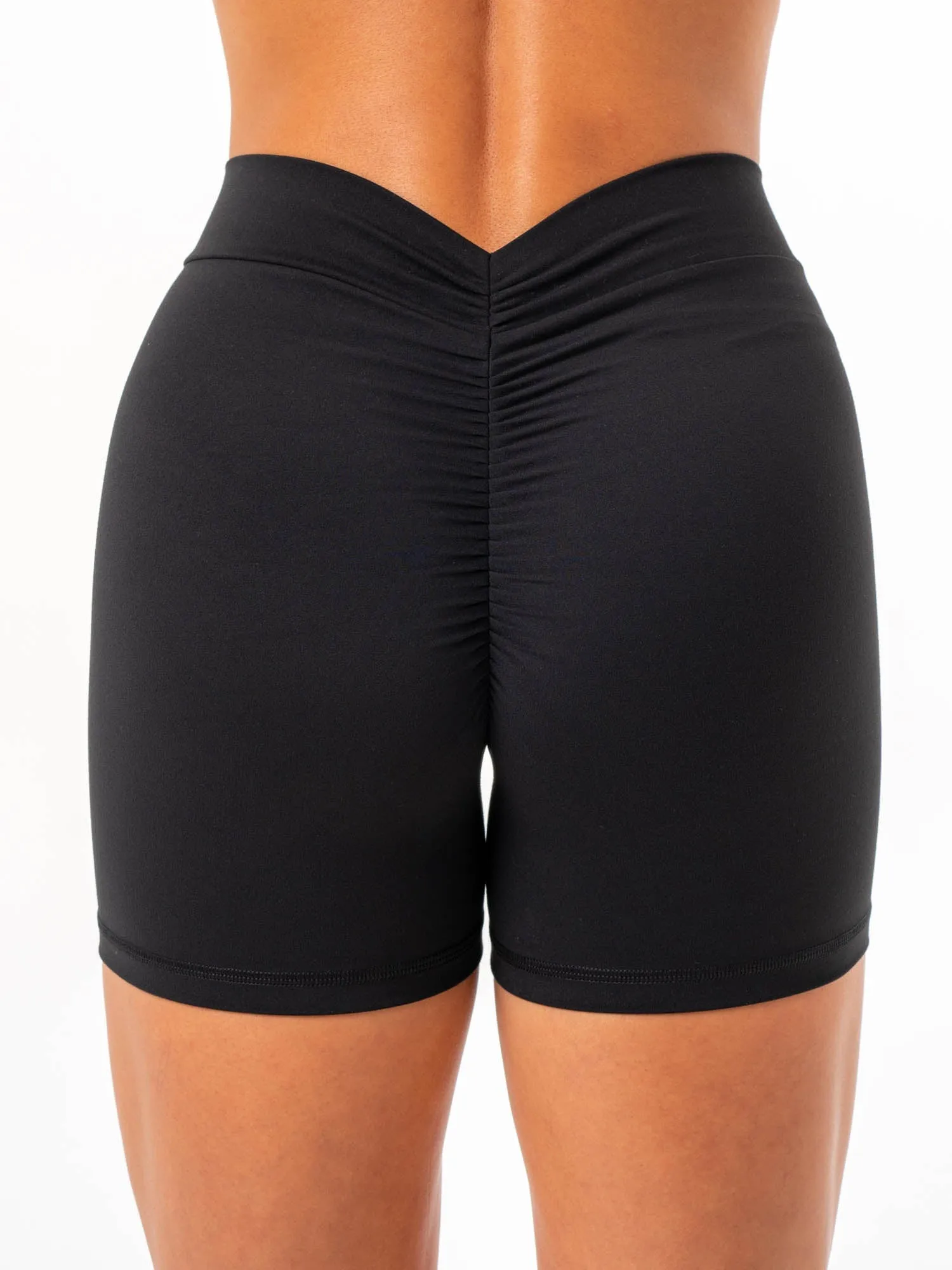 NKD V Scrunch Shorts - Black