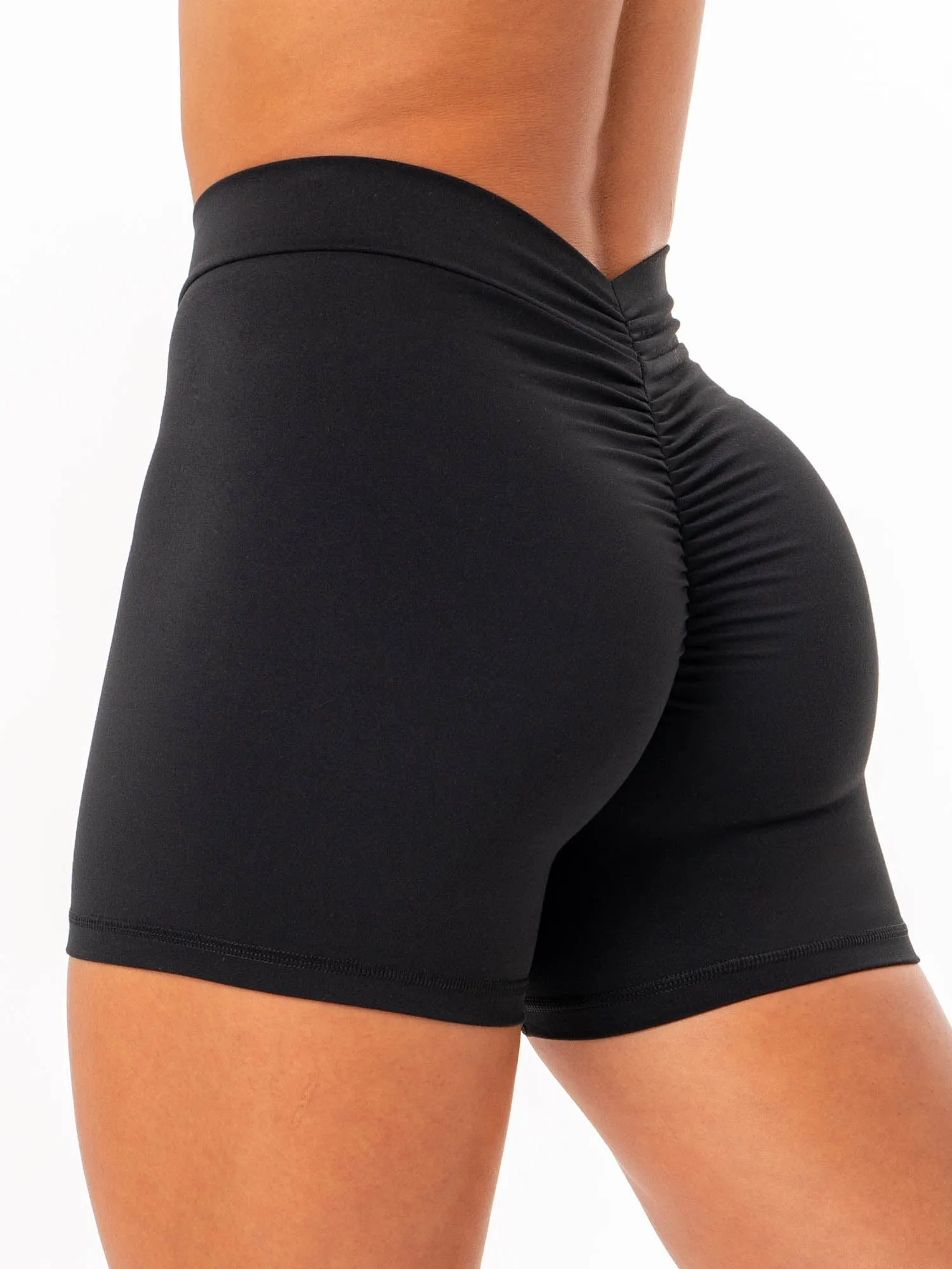 NKD V Scrunch Shorts - Black