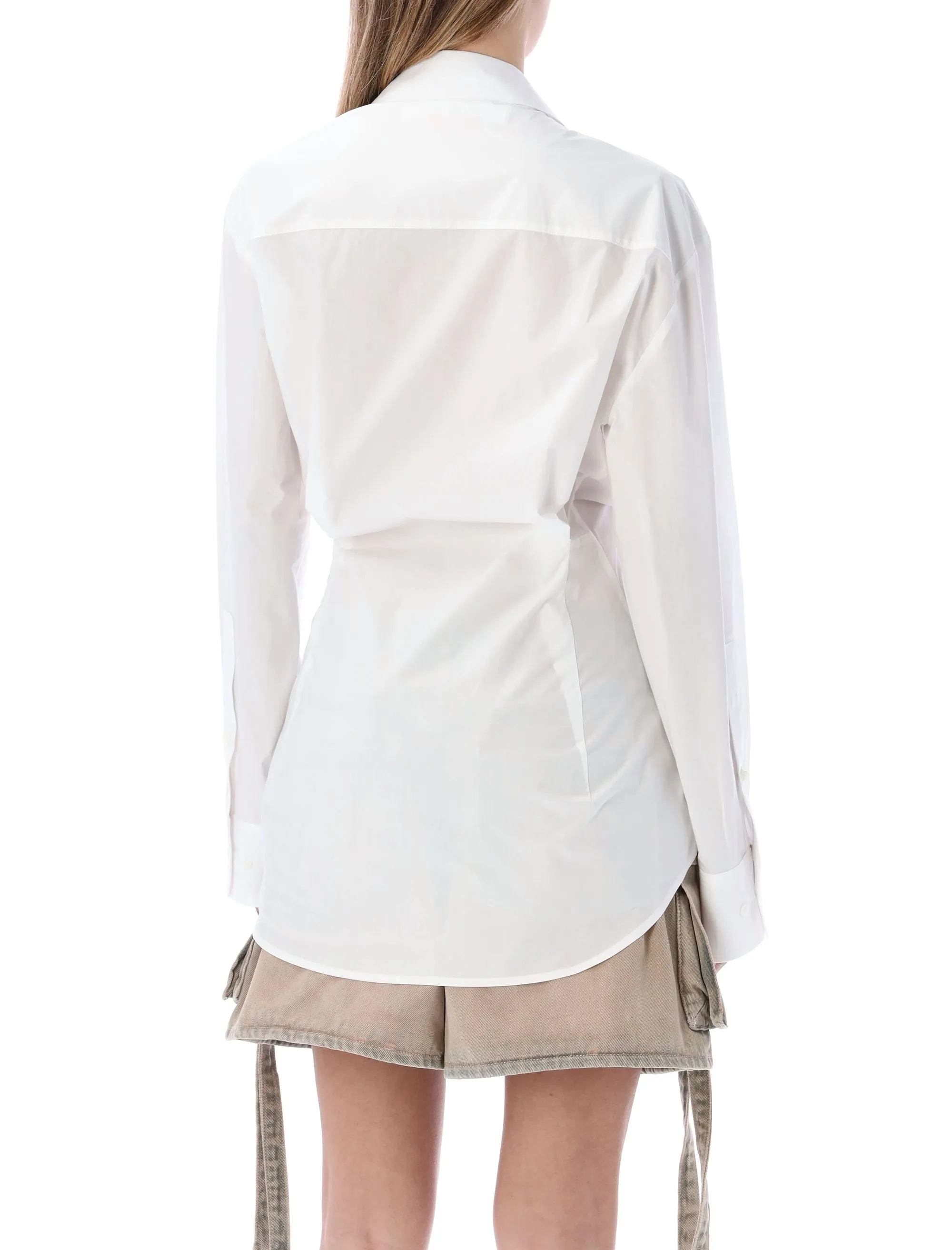 Off-White Wrapped Waist Poplin Shirt