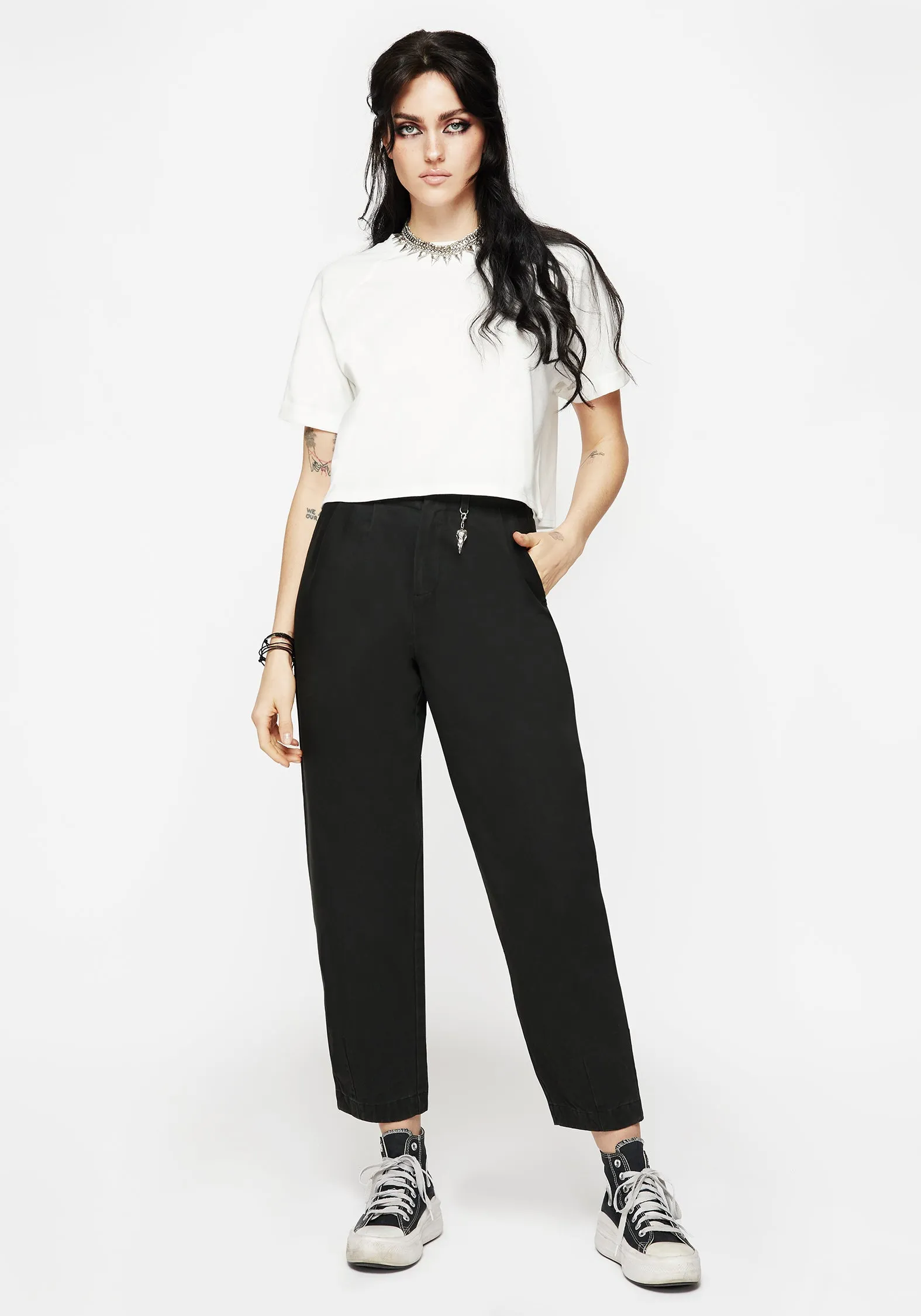 Osteomancy Washed Cotton Balloon Leg Trousers