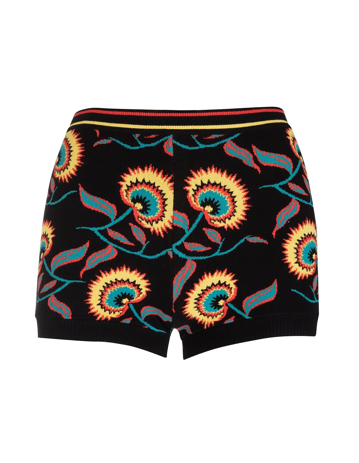 Paco Rabanne Flower-Jacquard High-Waist Shorts