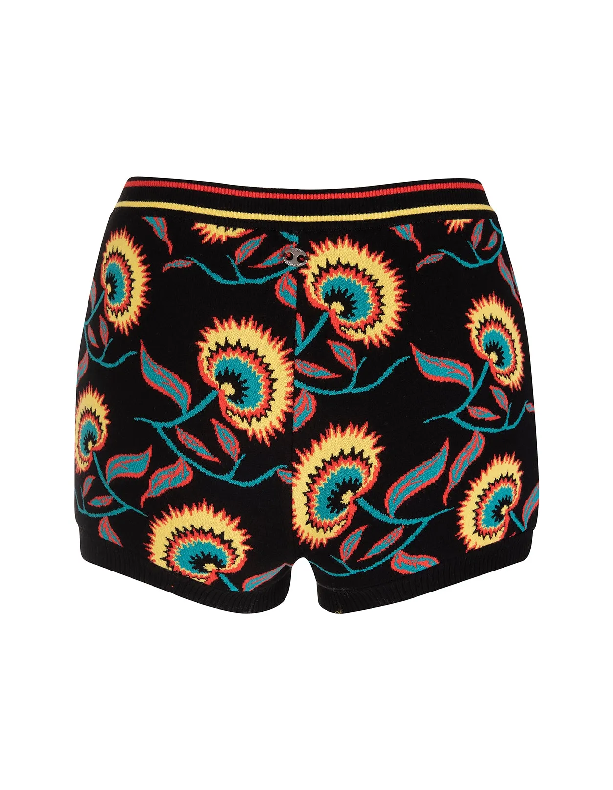 Paco Rabanne Flower-Jacquard High-Waist Shorts