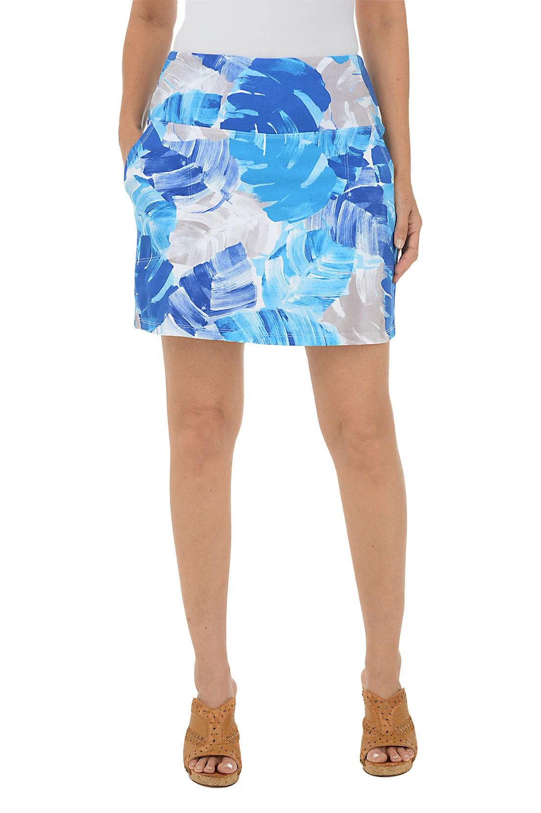 Palm Leaves Slimming Skort