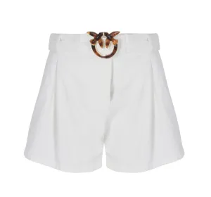 Pinko Love Birds Buckle High Waist Shorts