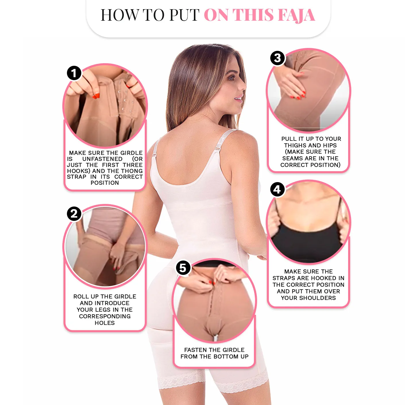 Post-Surgery BBL and Liposuction Faja with High Compression, Open Bust, & Mid-Thigh Length MariaE 9182