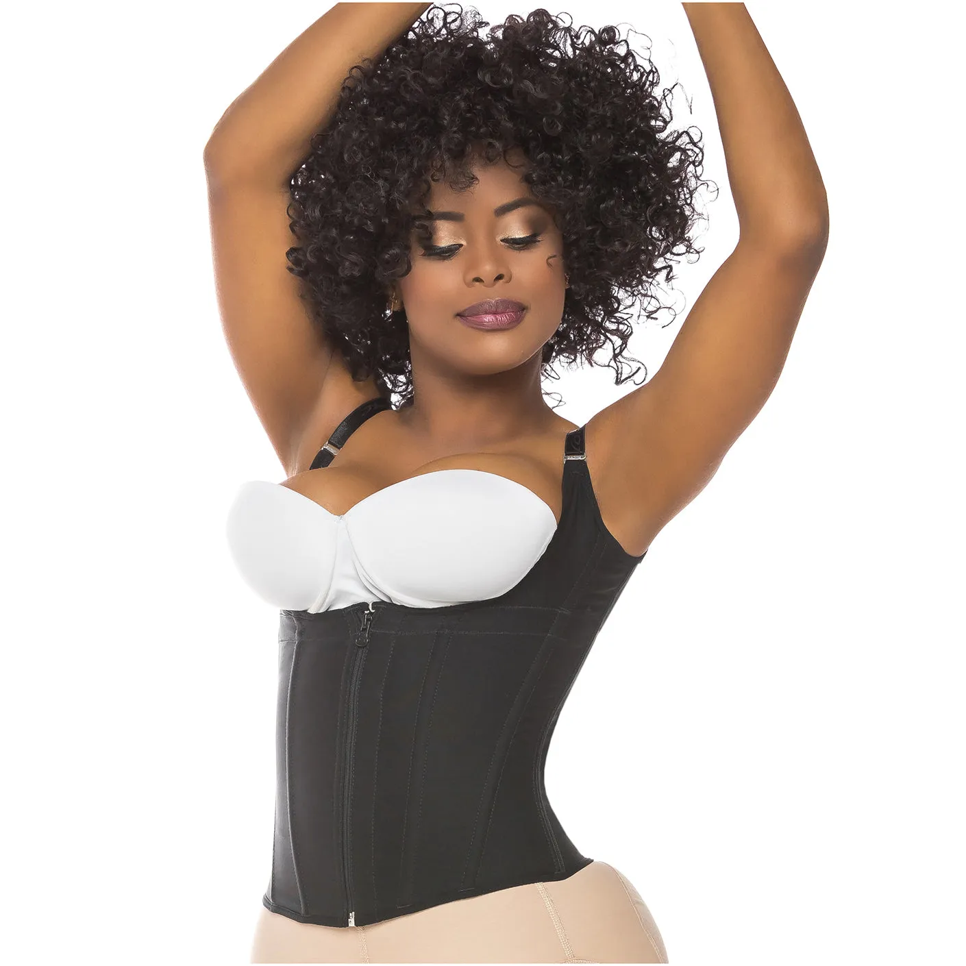 Postpartum Natural-birth and Everyday Shapewear Inner Hooks, Adjustable Straps, Medium Compression Fajas Salome 0313