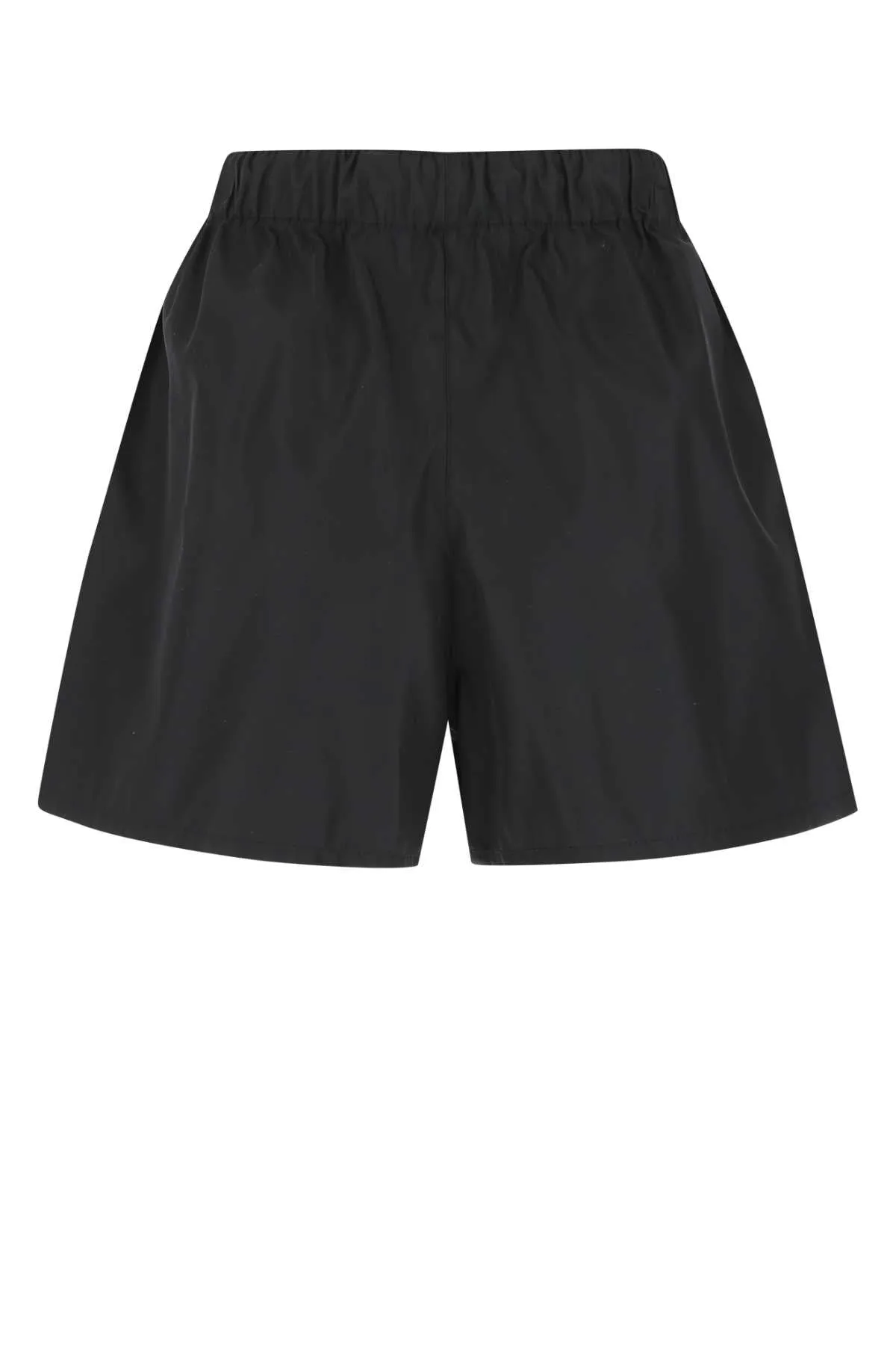 Prada Logo Plaque High Waist Shorts