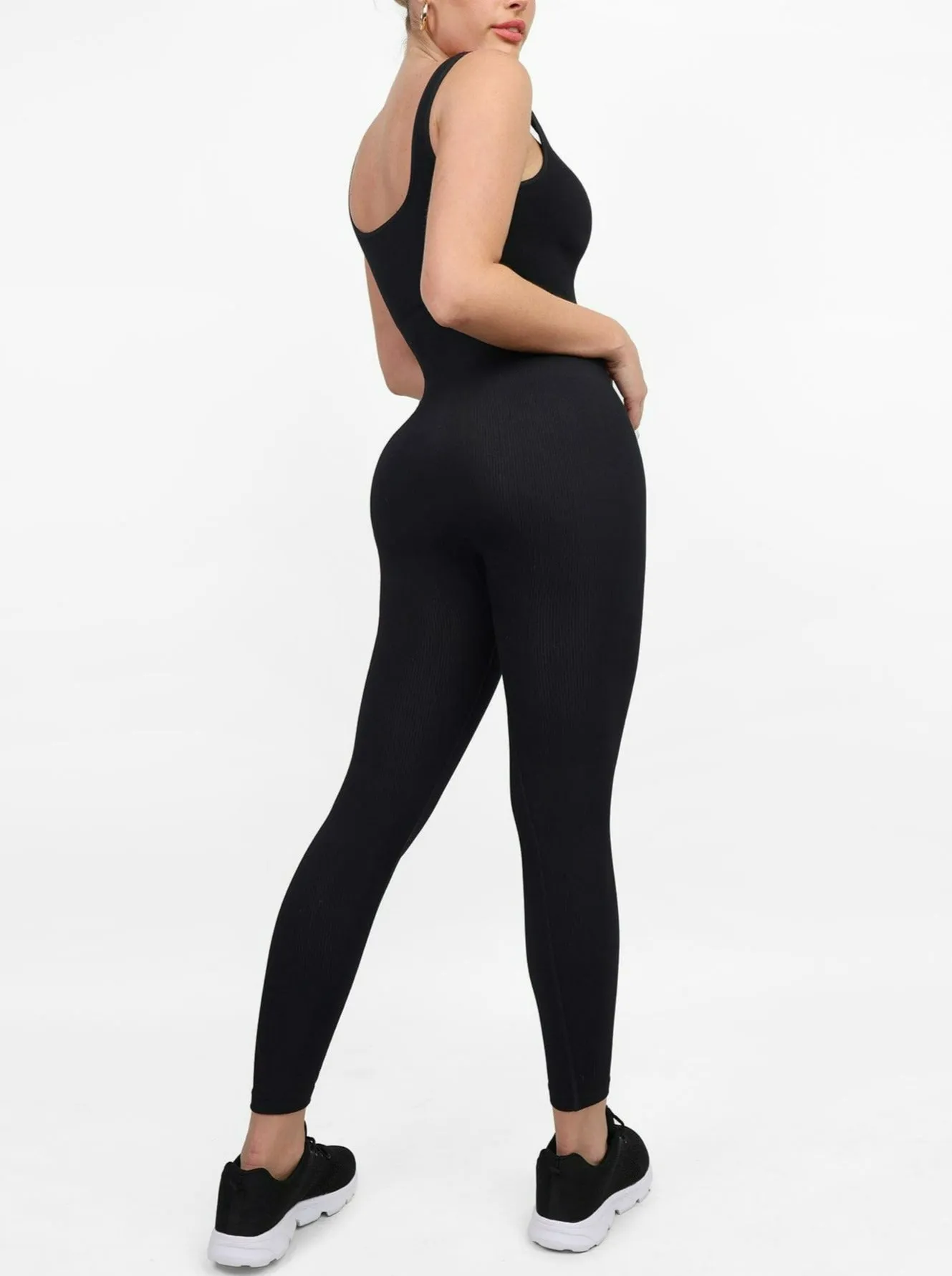 Seamless Square Neck One Piece Sport Jumpsuit