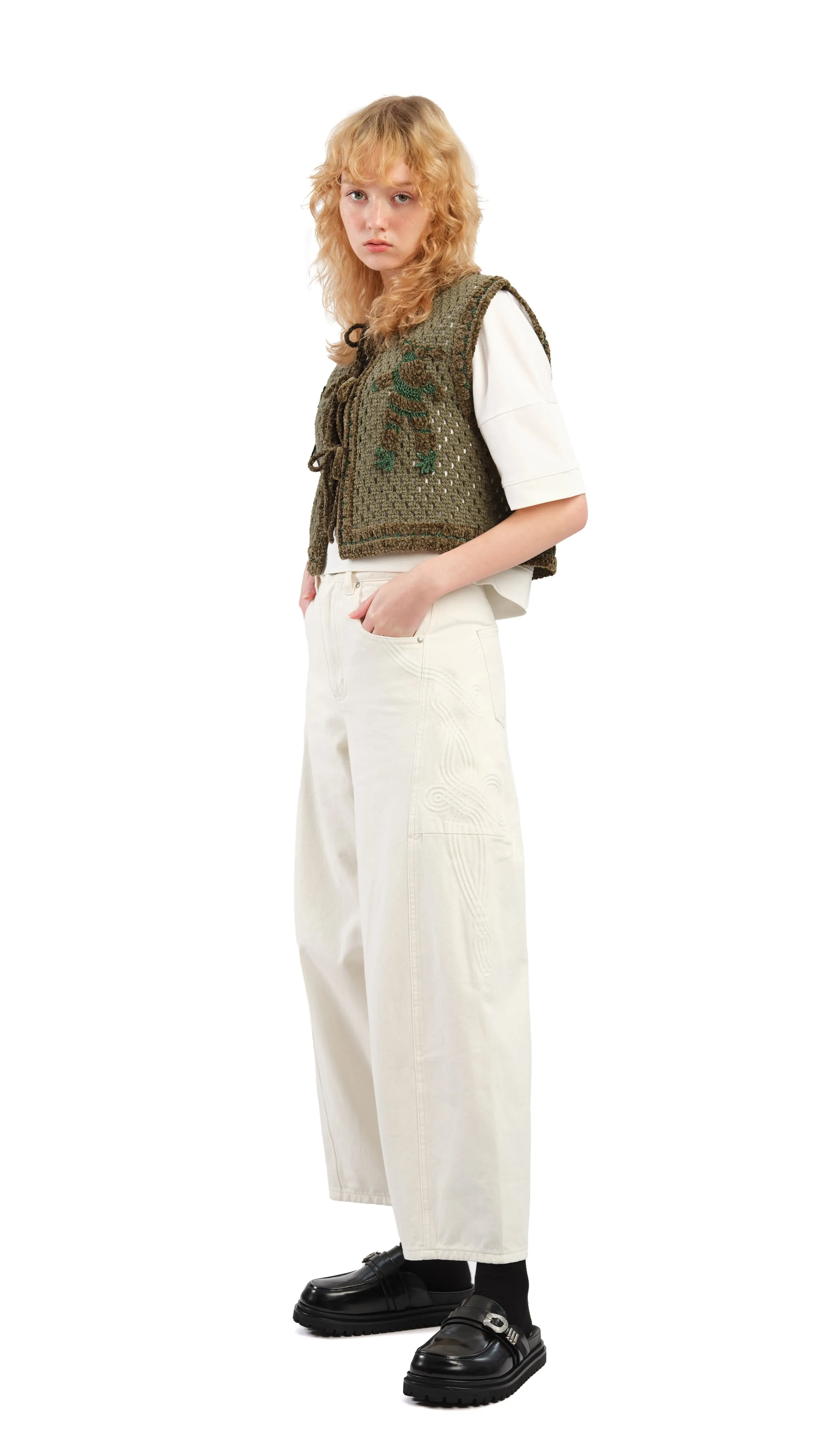Selk'Nam Graphic Crochet Vest