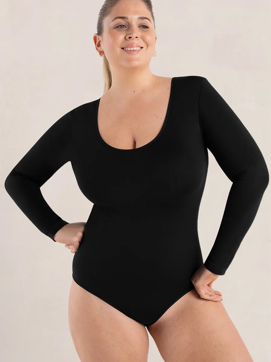 Shapermint Essentials All Day Every Day Long Sleeve Bodysuit