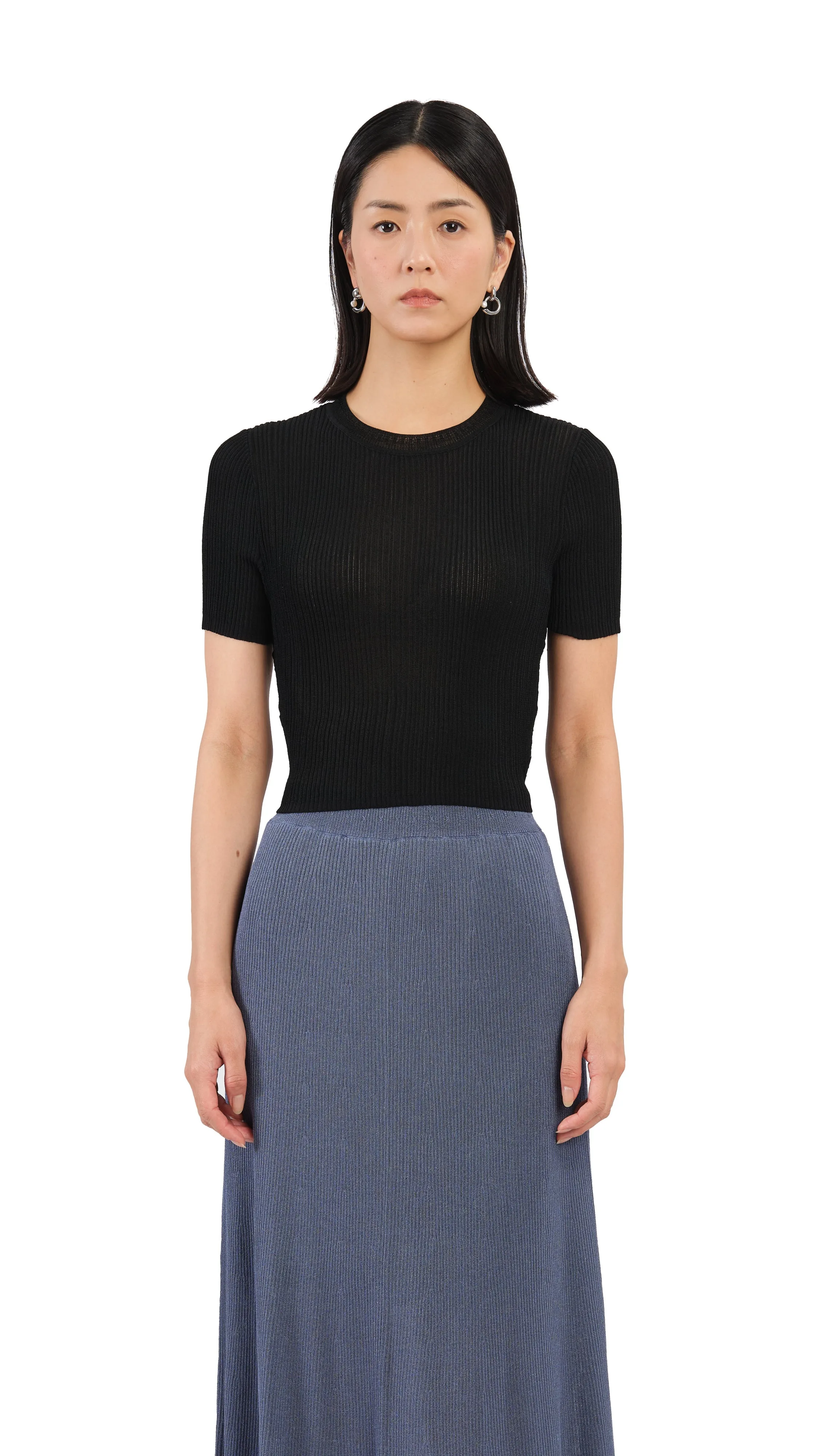 Short Sleeves Tie-Waist Sweater