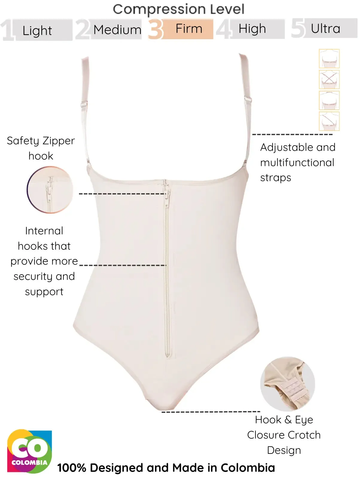 Siluet 1005 Strapless Panty Shapewear – Two Back Options: Powernet or Stretch Fabric
