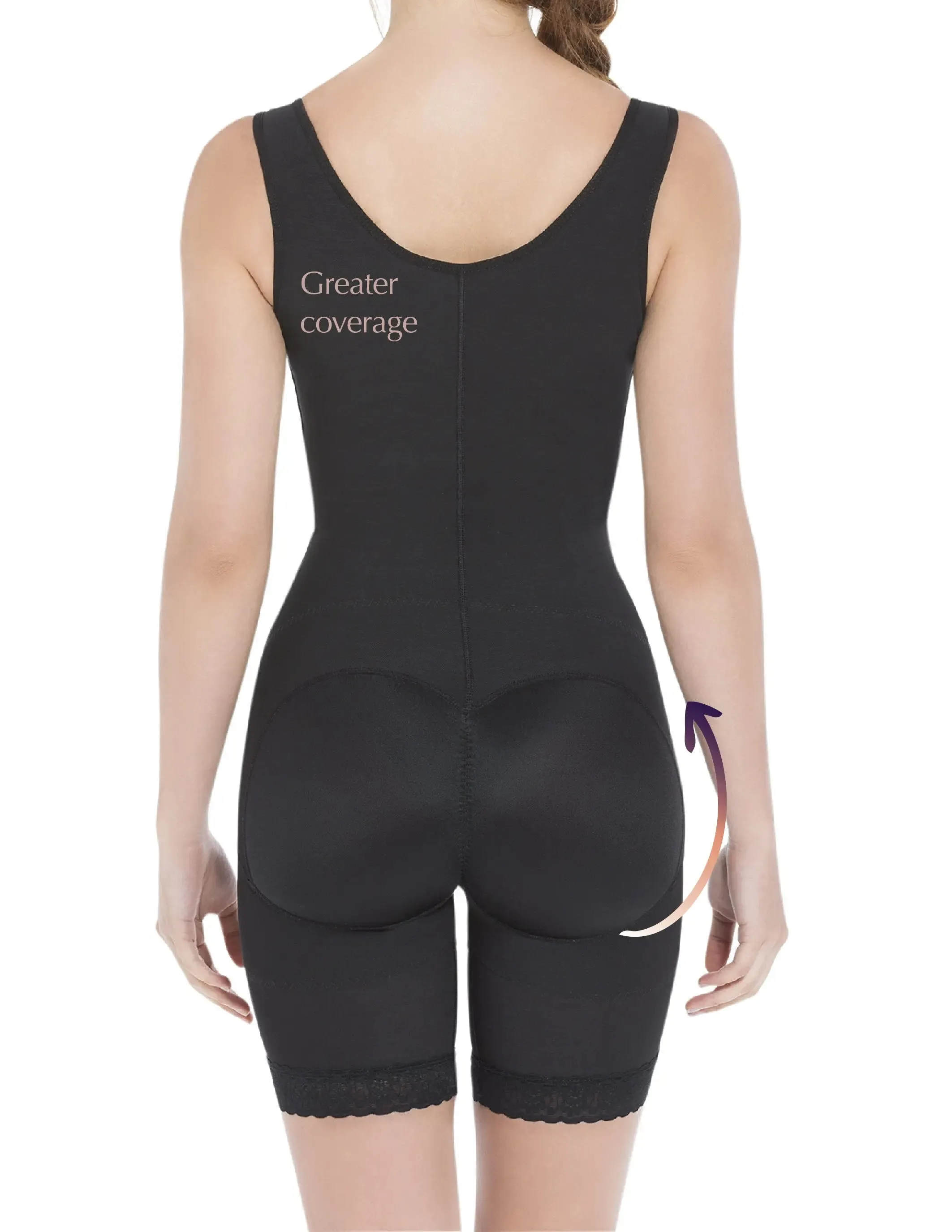 Siluet 1008 Wide Straps Mid-Thigh Bodysuit Slimming Shaper