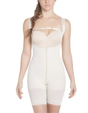 Siluet 1008 Wide Straps Mid-Thigh Bodysuit Slimming Shaper