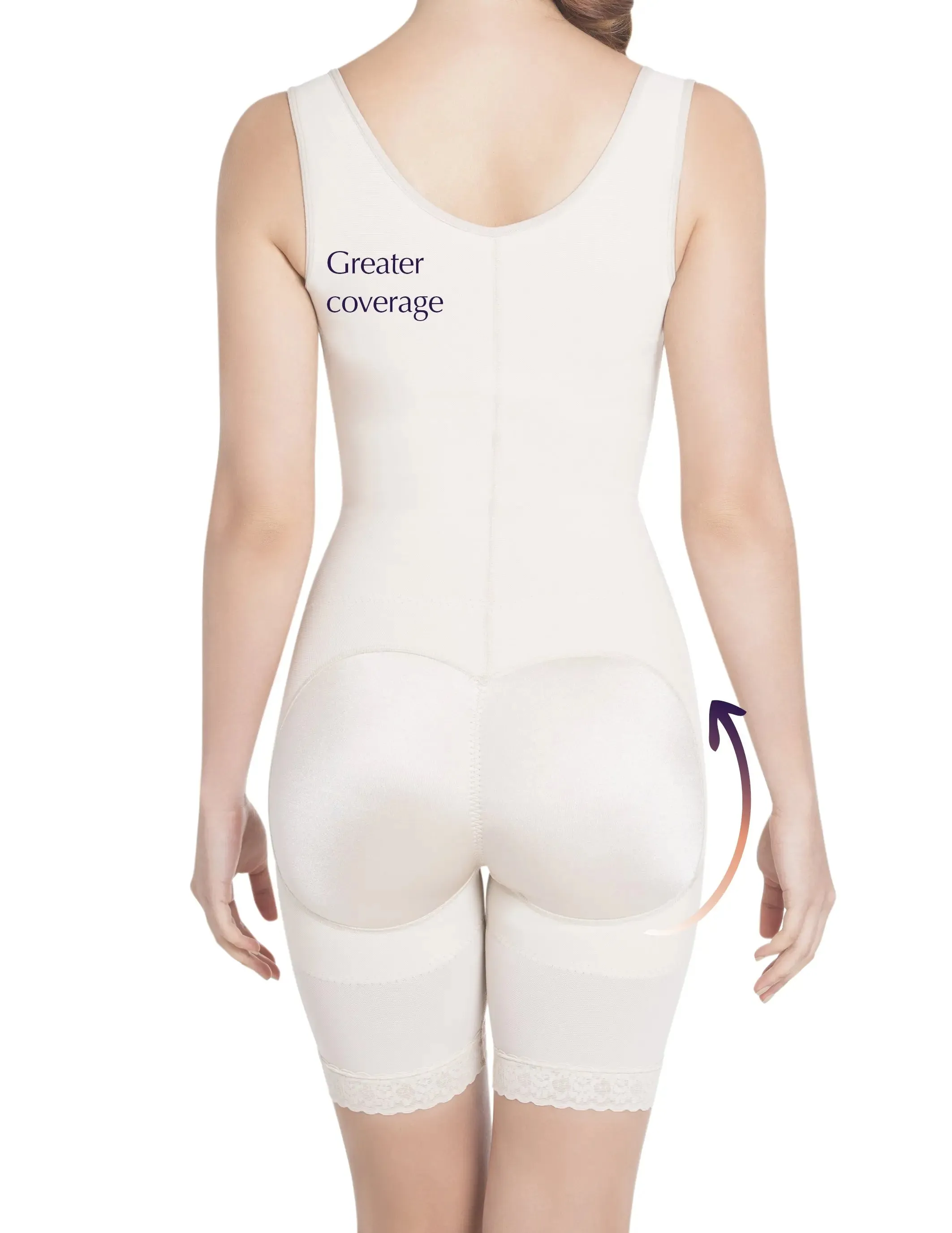 Siluet 1008 Wide Straps Mid-Thigh Bodysuit Slimming Shaper