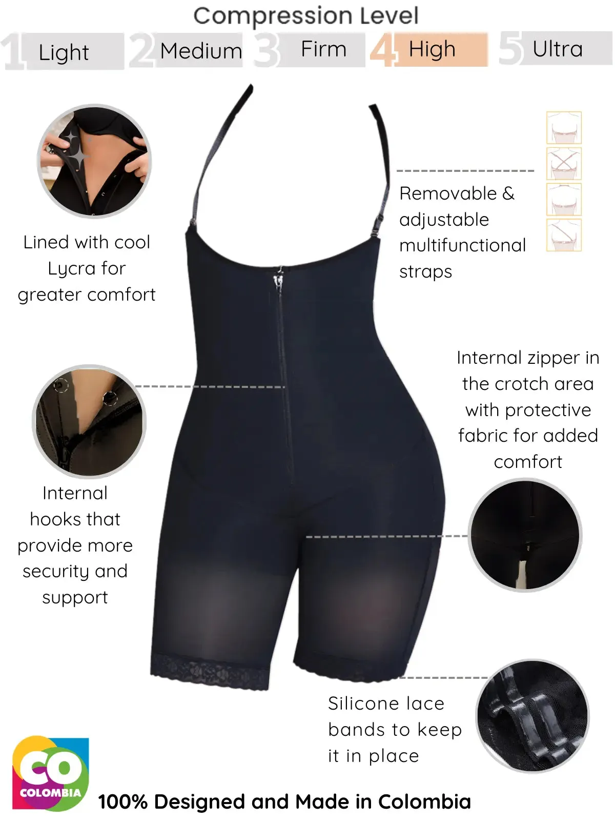 Siluet 1027 Braless Mid-Thigh Minimizer Bodysuit – Full Body Shaping & Everyday Comfort