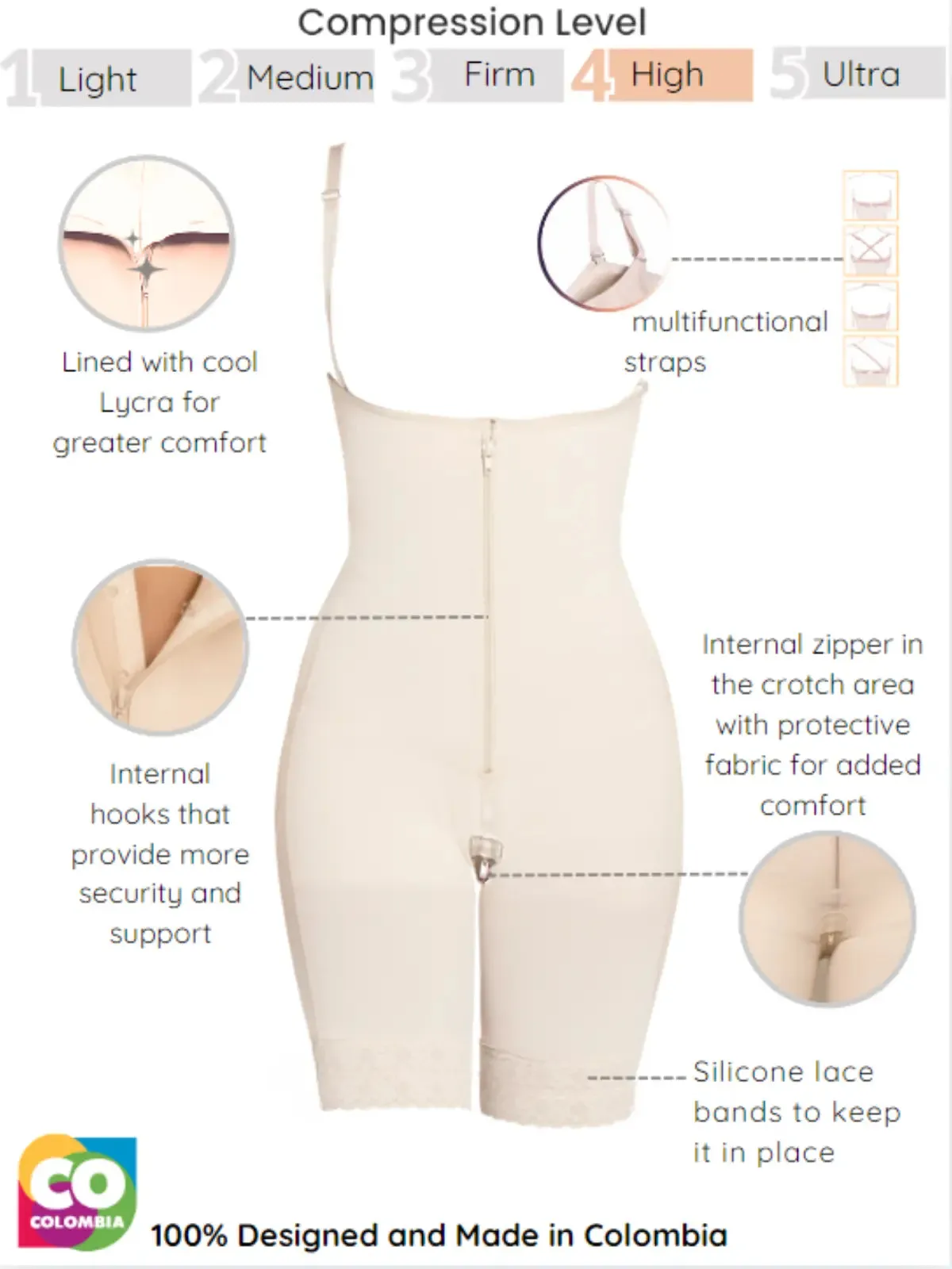 Siluet 1027 Braless Mid-Thigh Minimizer Bodysuit – Full Body Shaping & Everyday Comfort